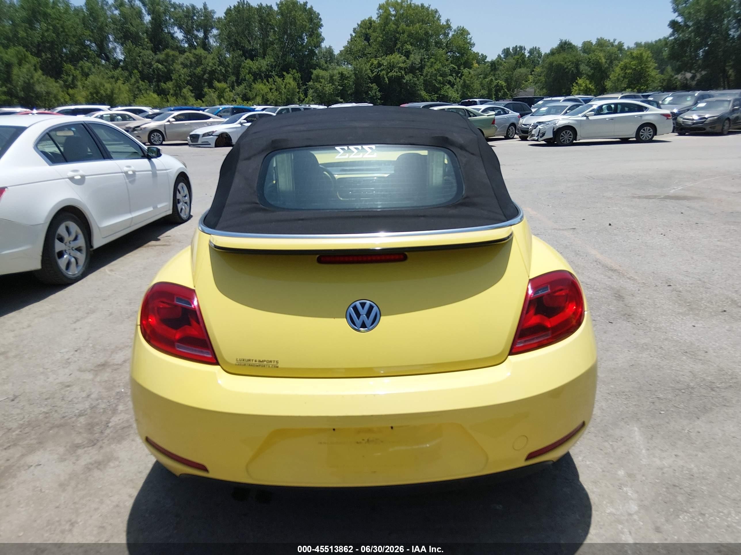 2014 Volkswagen Beetle 2.5l Yellow vin: 3VW5P7AT6EM801794