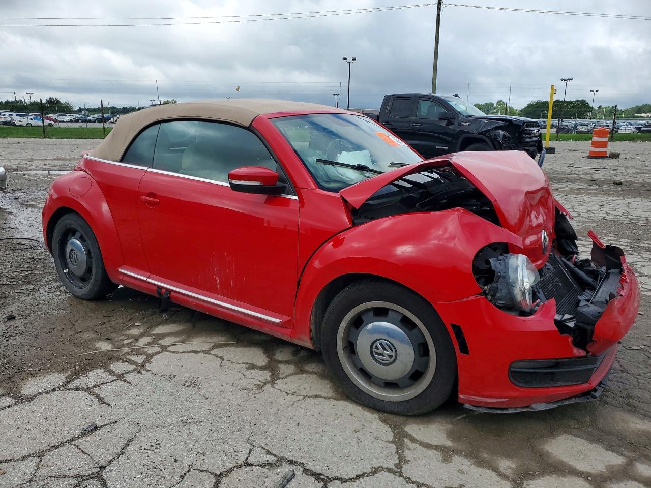 2013 Volkswagen Beetle Red vin: 3VW5P7AT7DM800328
