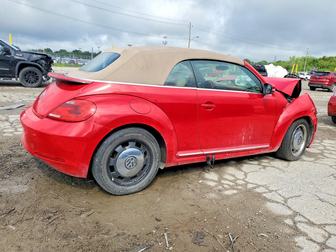 2013 Volkswagen Beetle Red vin: 3VW5P7AT7DM800328