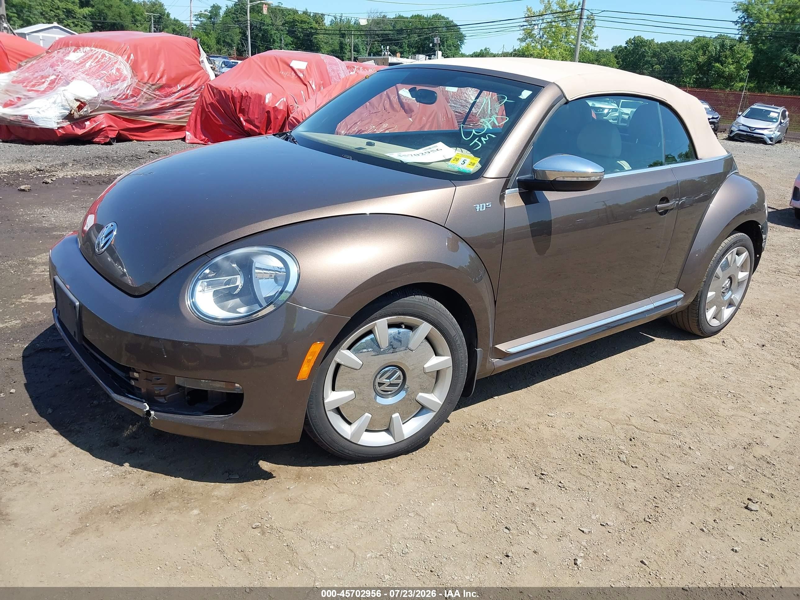 2013 Volkswagen Beetle 2.5l 70s Edition Brown vin: 3VW5P7AT7DM803374