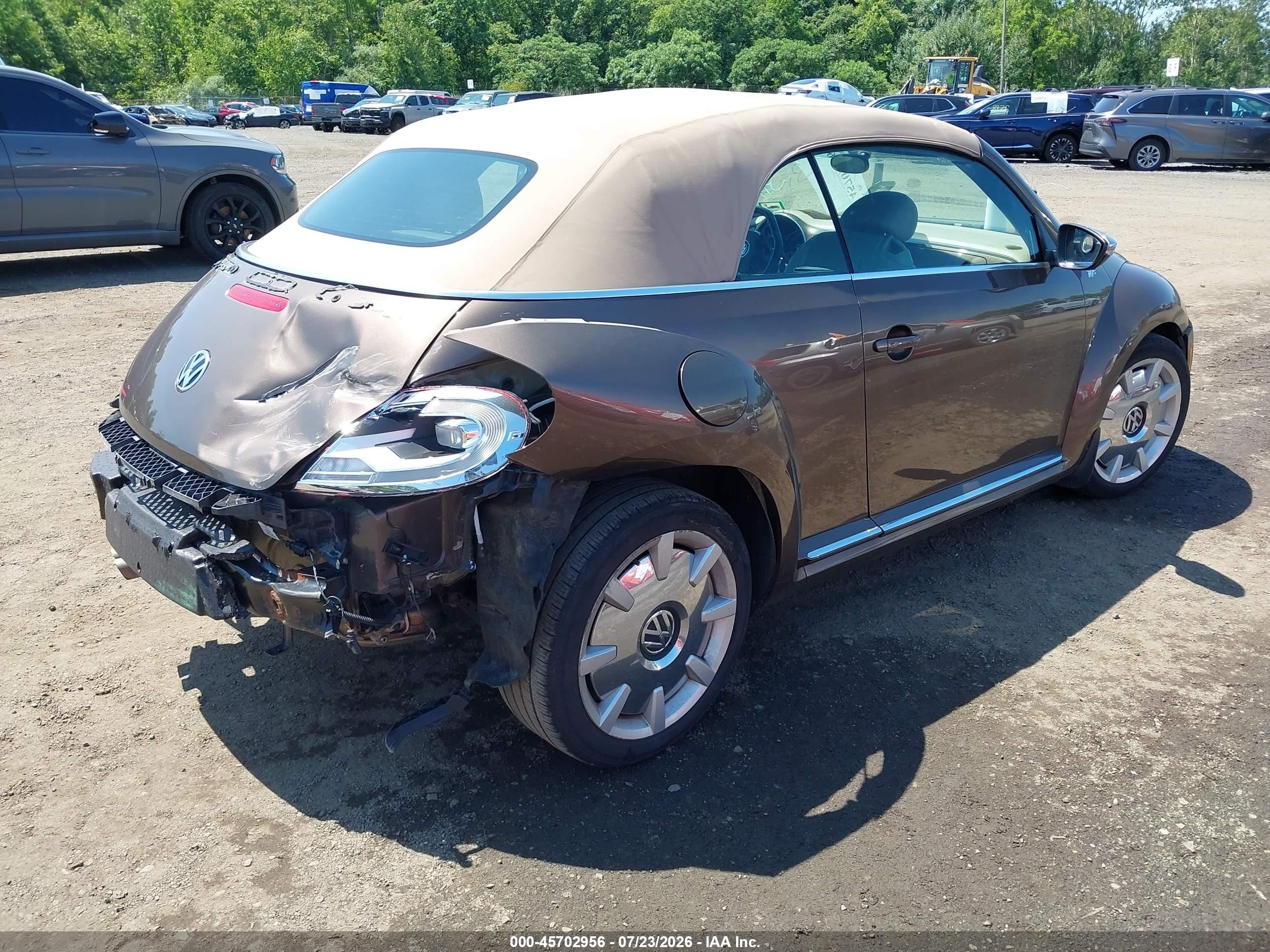 2013 Volkswagen Beetle 2.5l 70s Edition Brown vin: 3VW5P7AT7DM803374