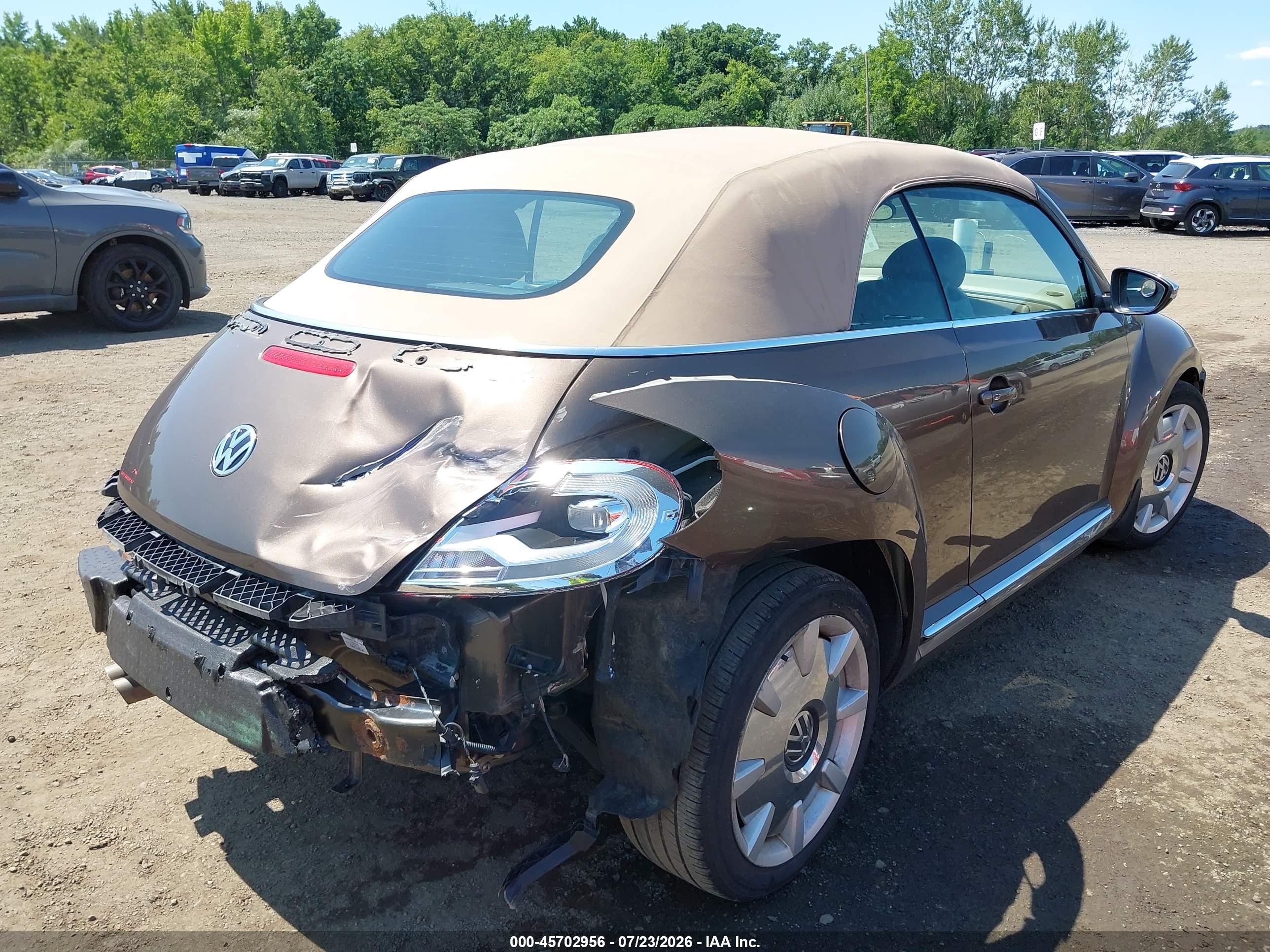 2013 Volkswagen Beetle 2.5l 70s Edition Brown vin: 3VW5P7AT7DM803374
