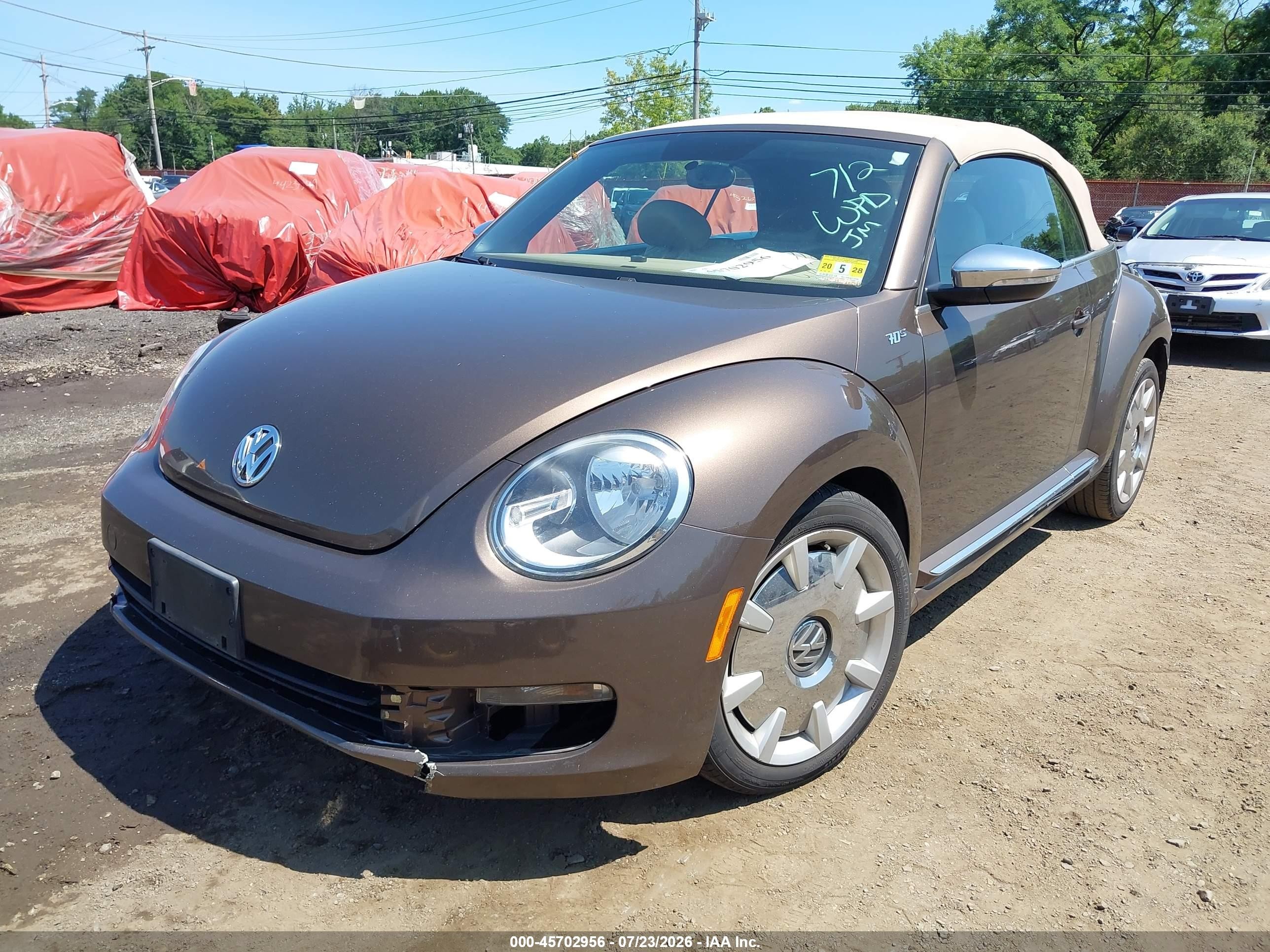 2013 Volkswagen Beetle 2.5l 70s Edition Brown vin: 3VW5P7AT7DM803374