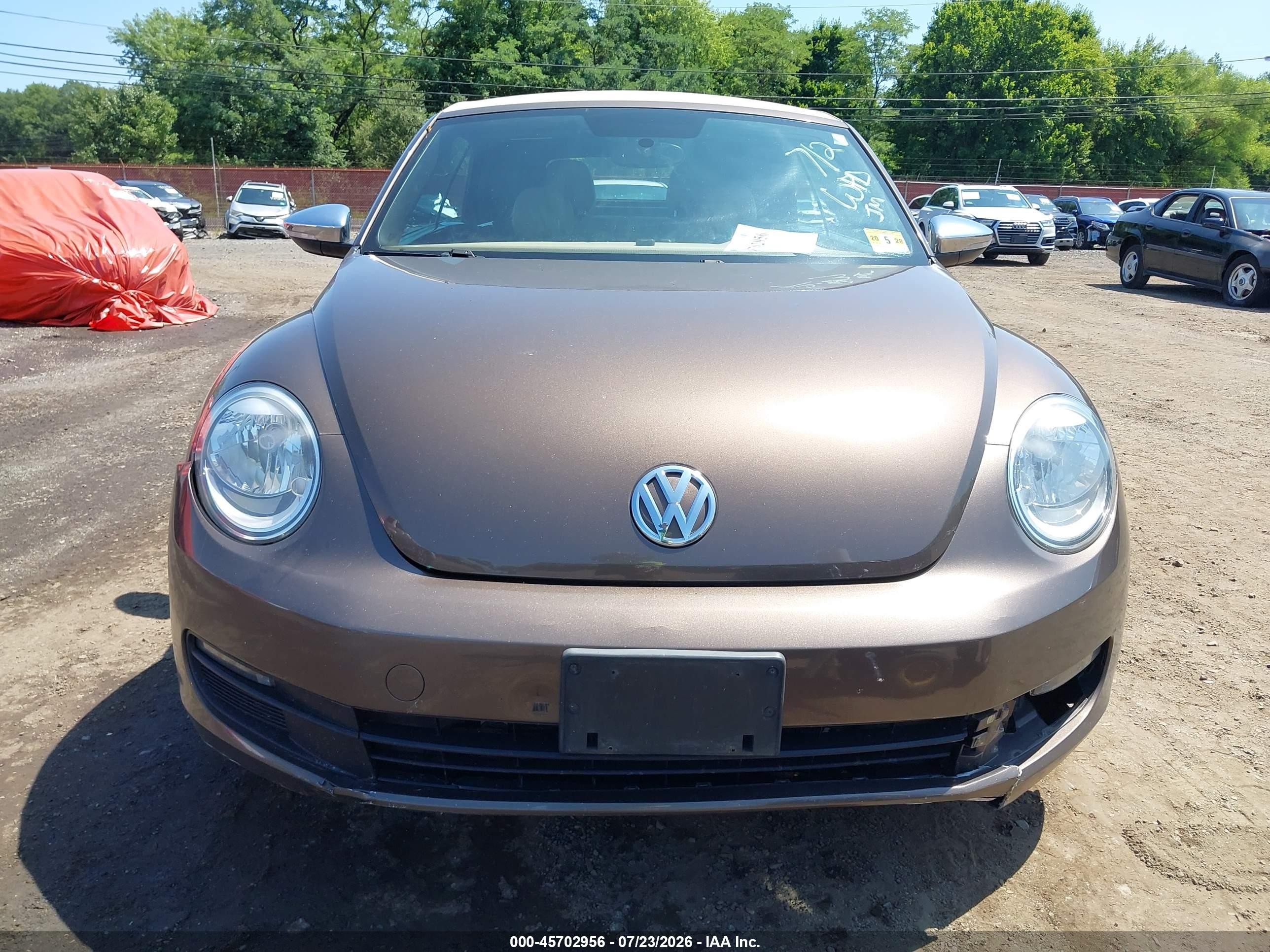 2013 Volkswagen Beetle 2.5l 70s Edition Brown vin: 3VW5P7AT7DM803374