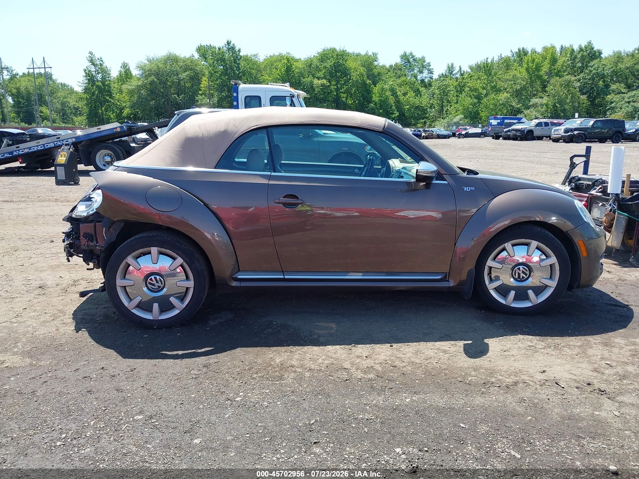 2013 Volkswagen Beetle 2.5l 70s Edition Brown vin: 3VW5P7AT7DM803374