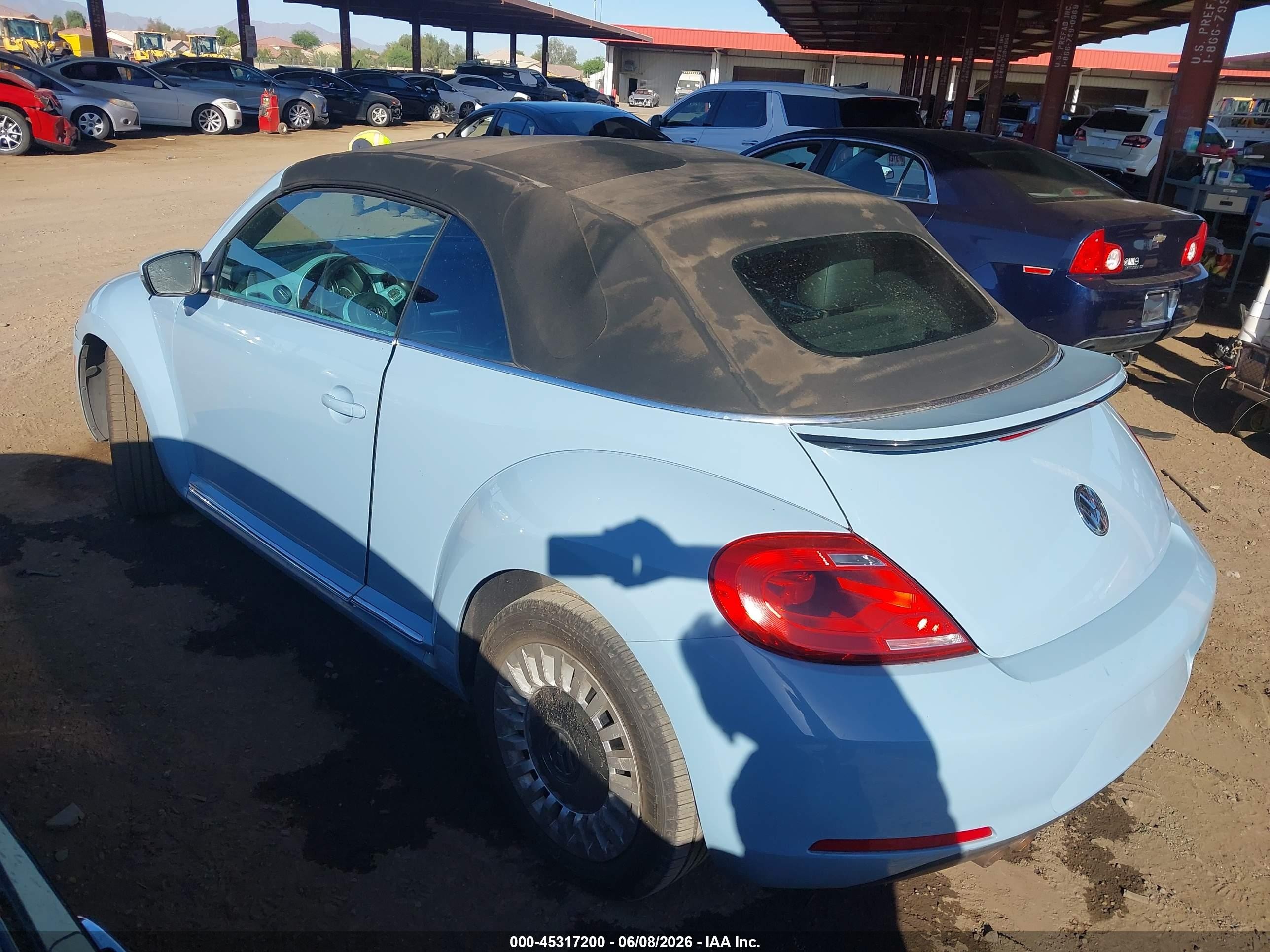 2013 Volkswagen Beetle 2.5l Blue vin: 3VW5P7AT8DM812536