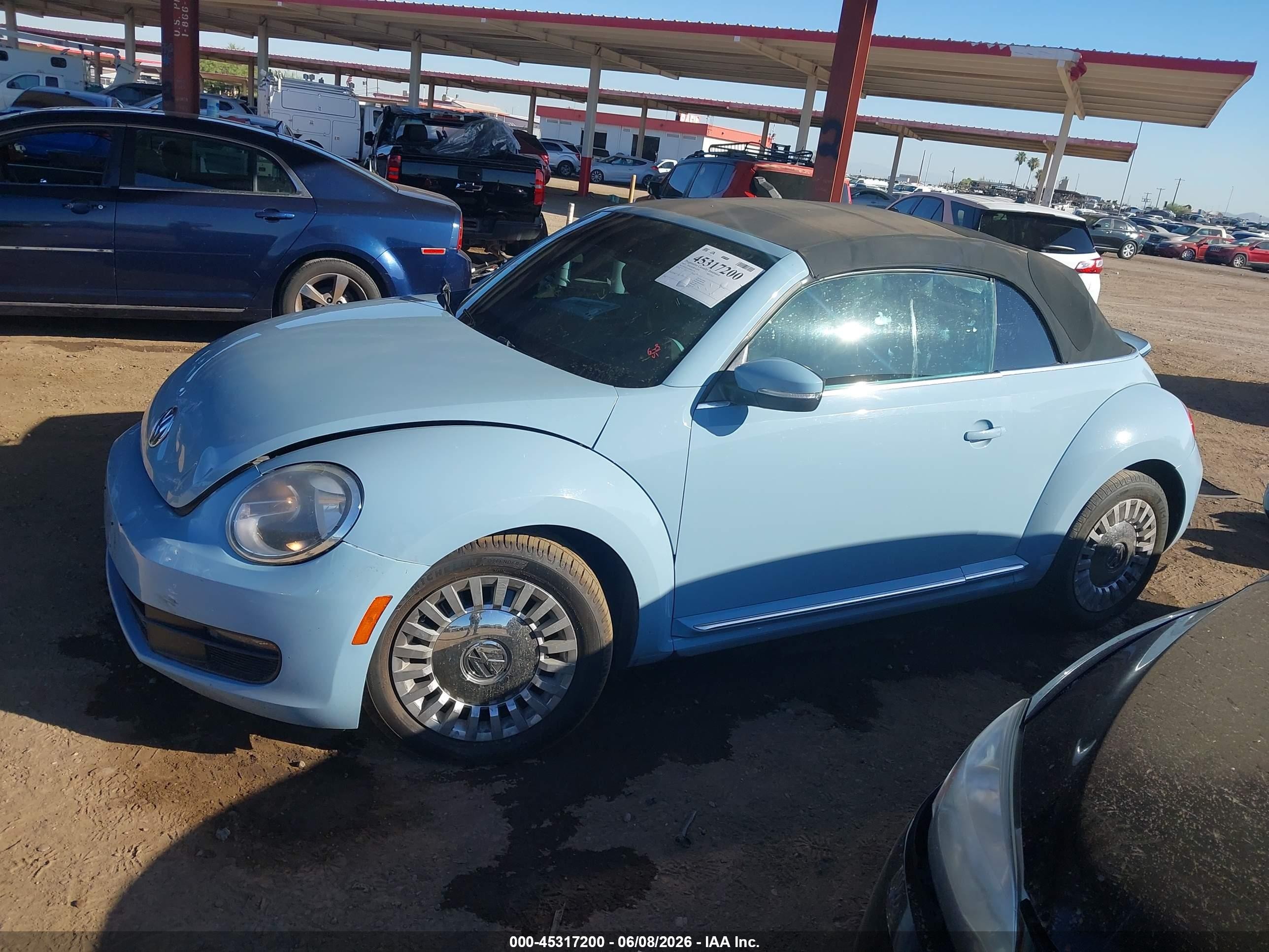 2013 Volkswagen Beetle 2.5l Blue vin: 3VW5P7AT8DM812536
