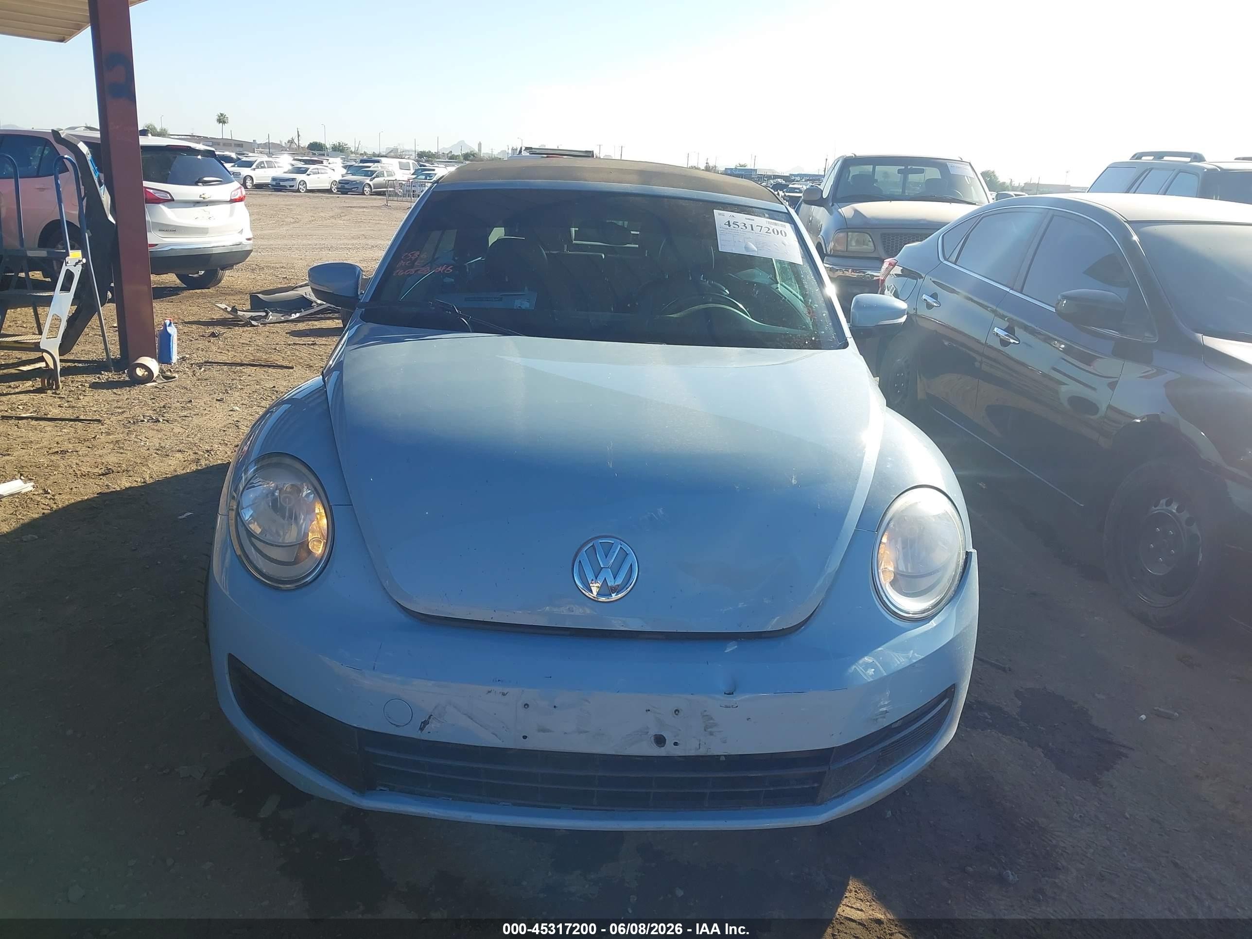 2013 Volkswagen Beetle 2.5l Blue vin: 3VW5P7AT8DM812536