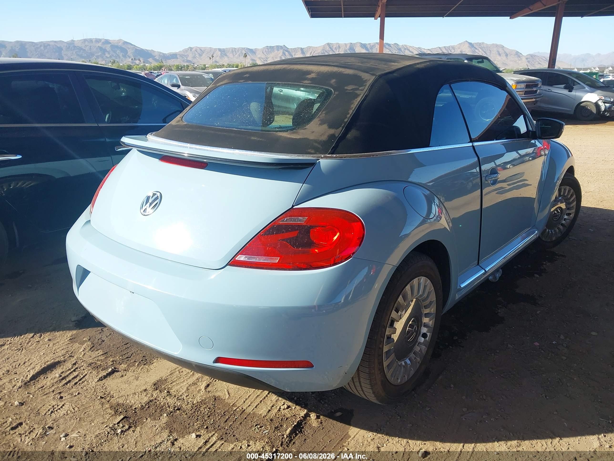 2013 Volkswagen Beetle 2.5l Blue vin: 3VW5P7AT8DM812536