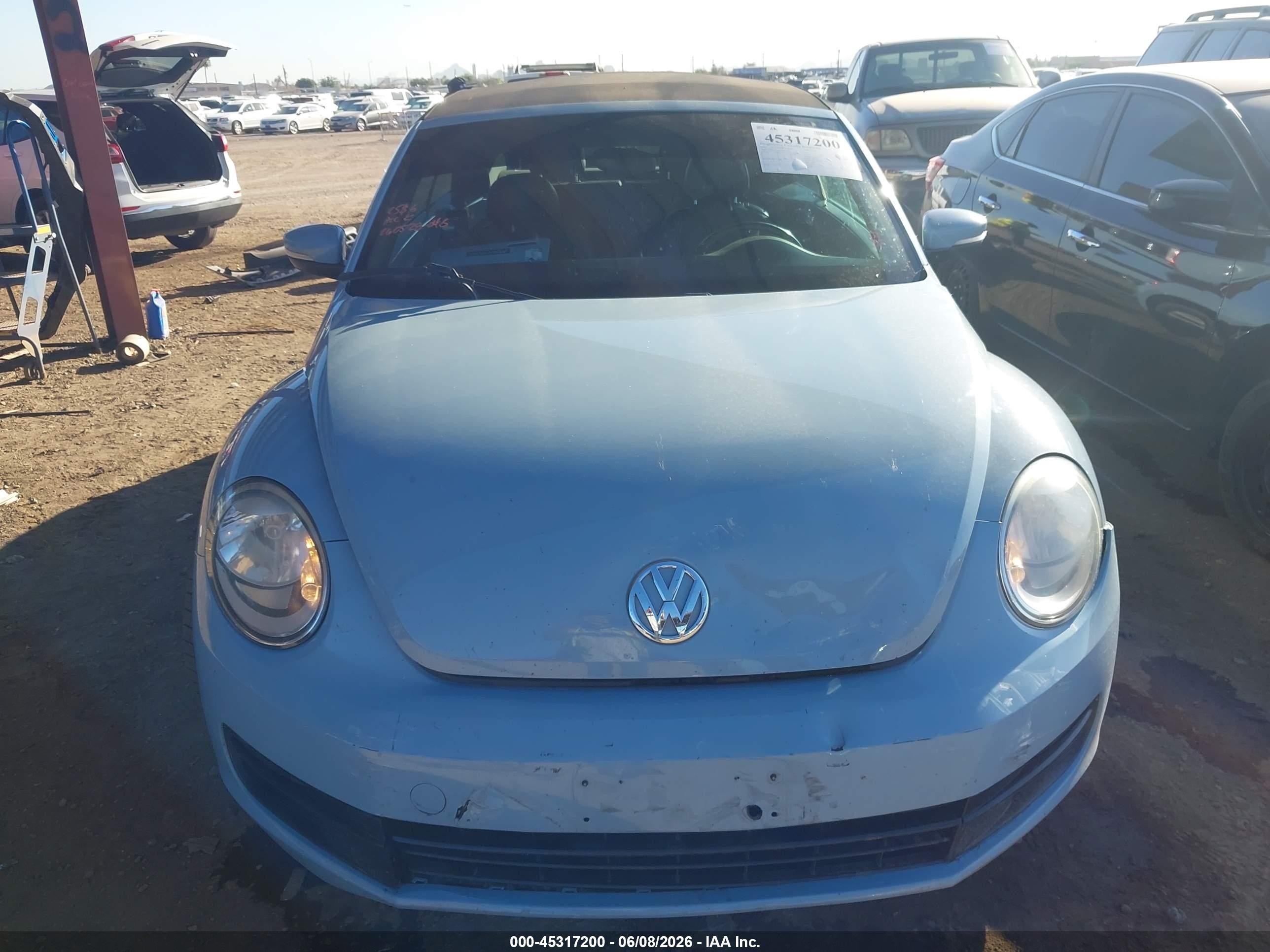 2013 Volkswagen Beetle 2.5l Blue vin: 3VW5P7AT8DM812536