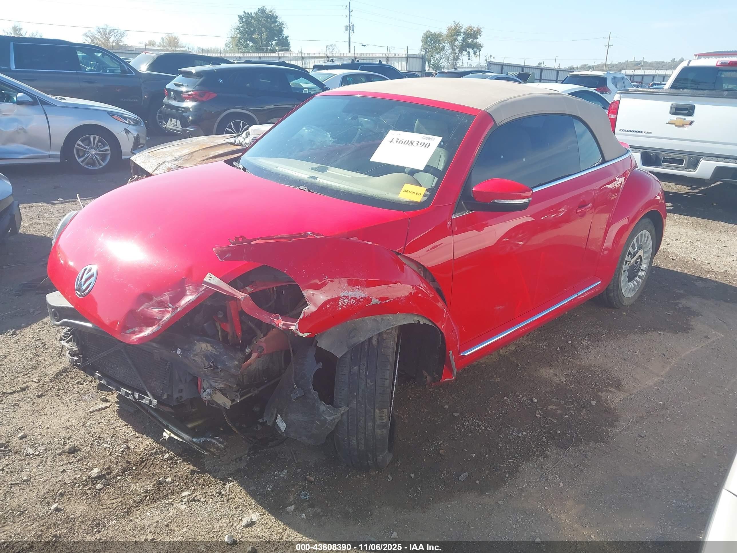 2014 Volkswagen Beetle 2.5l Красный vin: 3VW5P7ATXEM801815