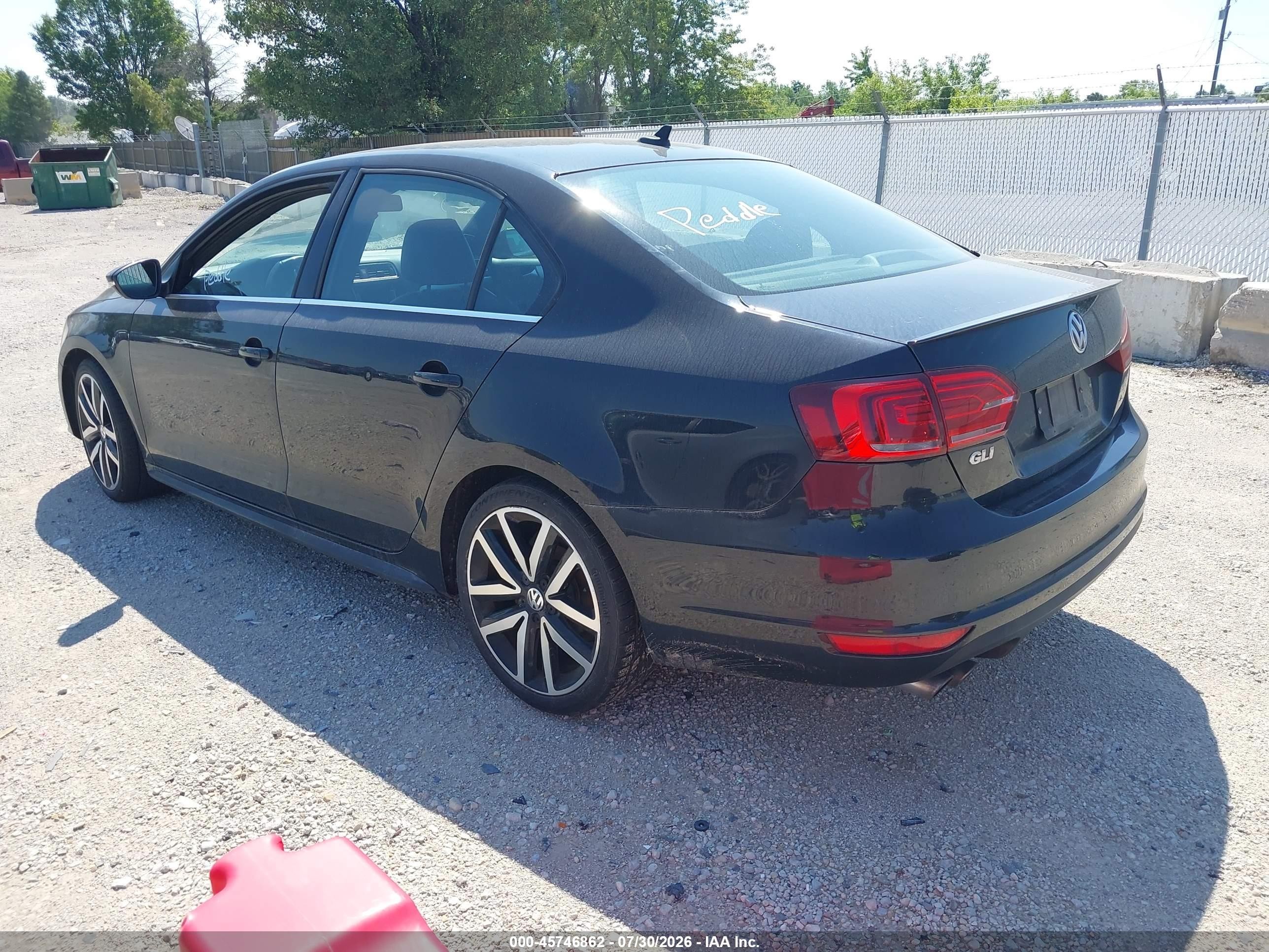 2014 Volkswagen Jetta Gli Autobahn W/nav Black vin: 3VW5S7AJ0EM397291