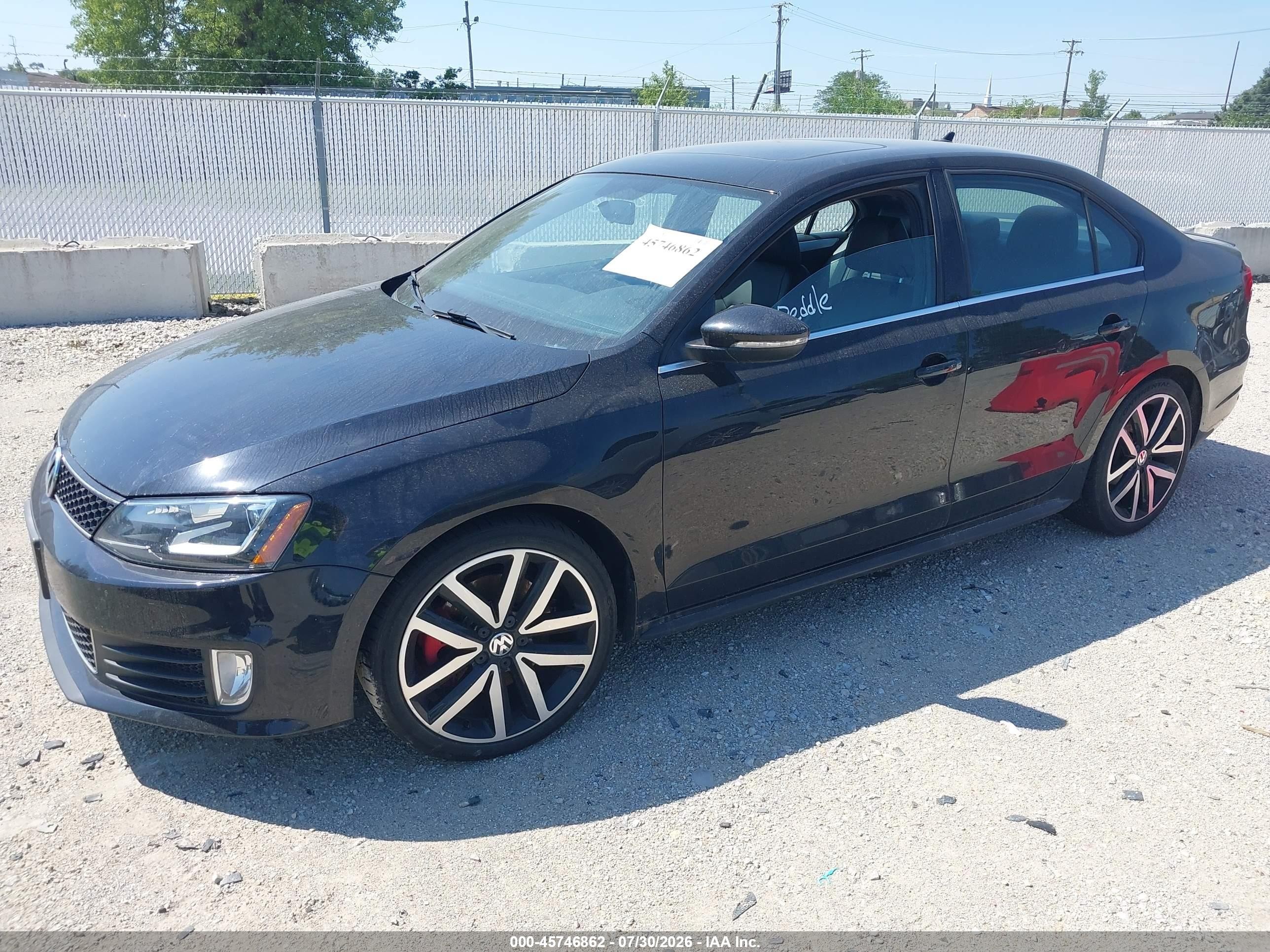 2014 Volkswagen Jetta Gli Autobahn W/nav Black vin: 3VW5S7AJ0EM397291