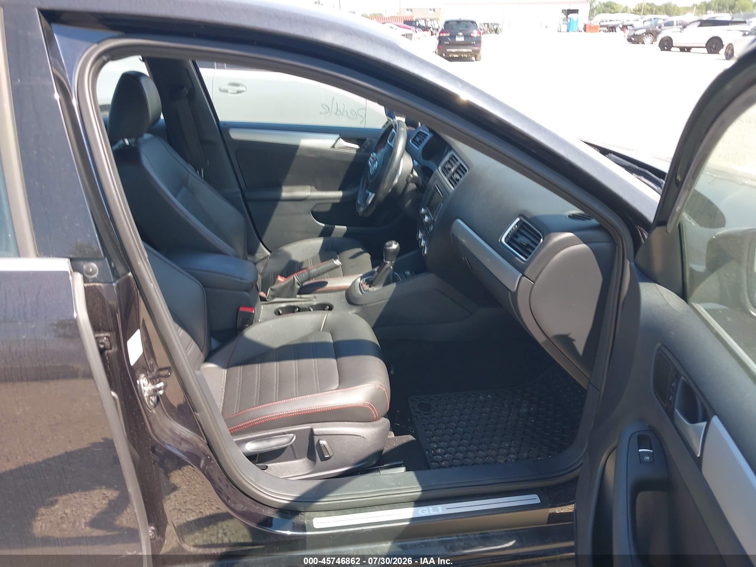 2014 Volkswagen Jetta Gli Autobahn W/nav Black vin: 3VW5S7AJ0EM397291