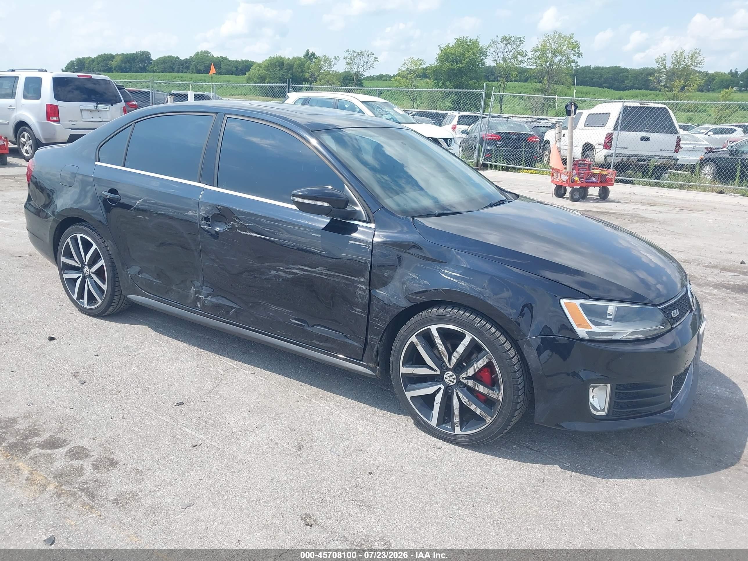 2014 Volkswagen Jetta Gli Autobahn Black vin: 3VW5S7AJXEM397394