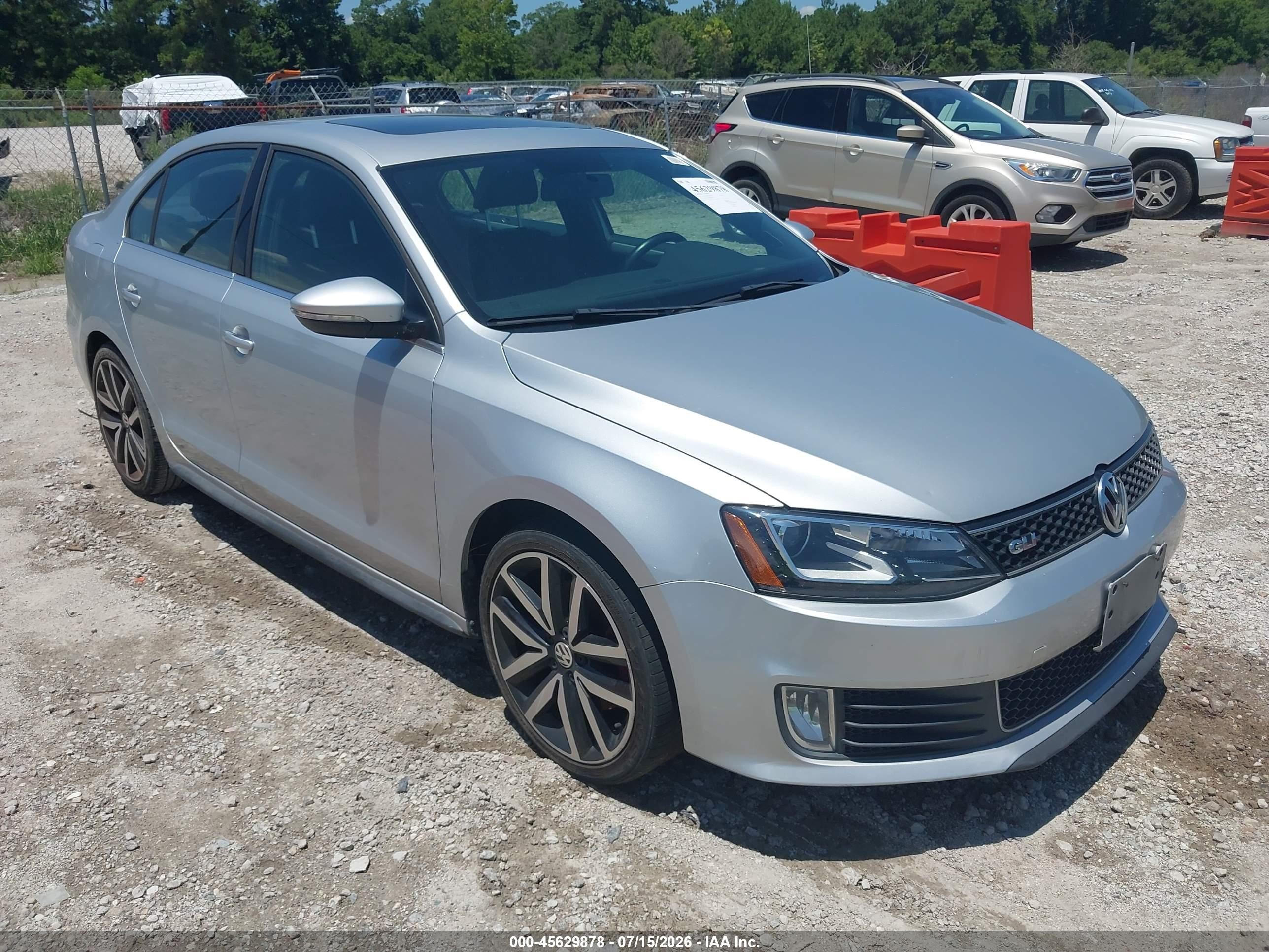 2014 Volkswagen Jetta Gli Autobahn W/nav Silver vin: 3VW5T7AJ2EM386967