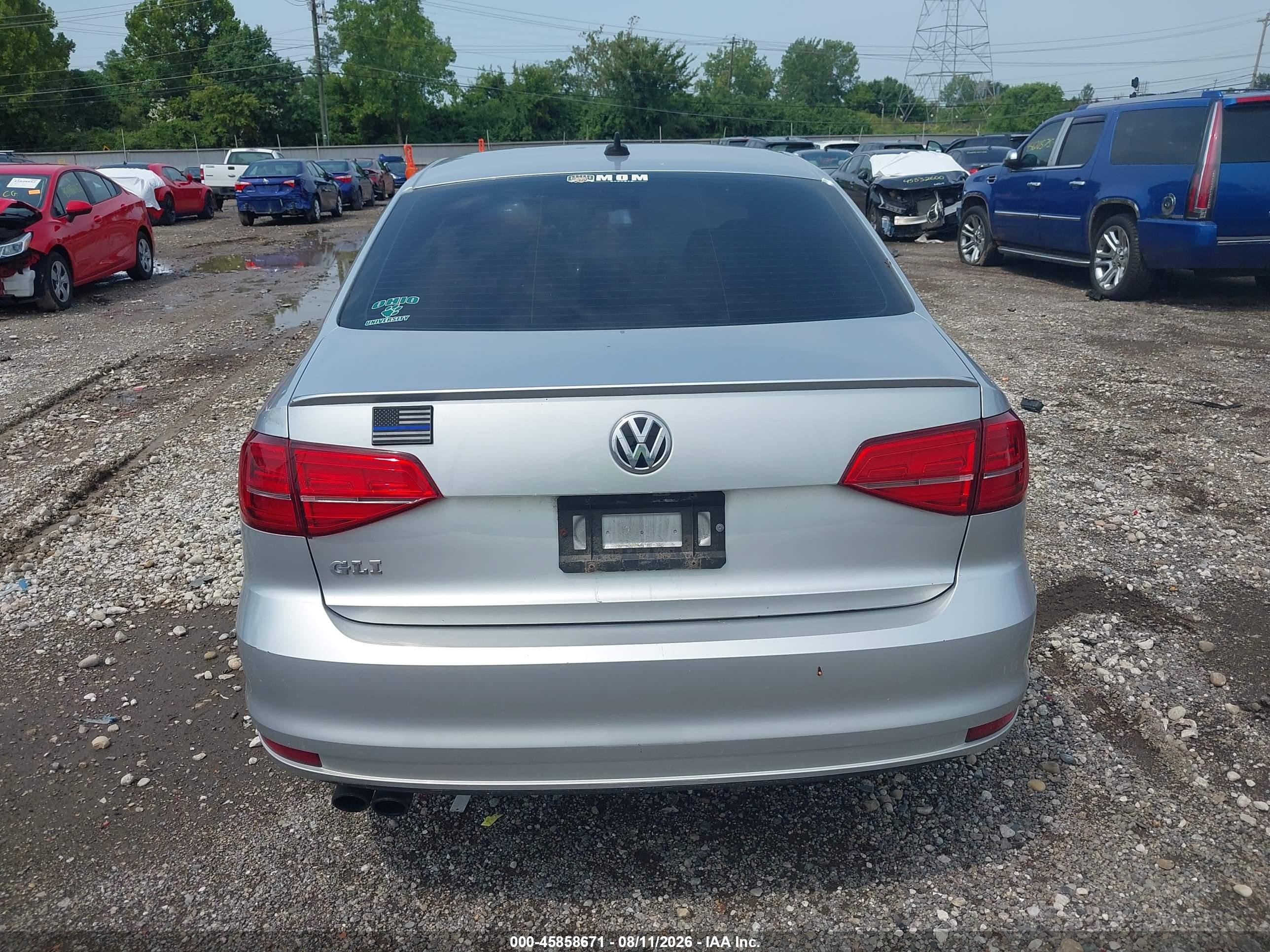 2015 Volkswagen Jetta 2.0t Gli Sel Silver vin: 3VW5T7AJ5FM340938