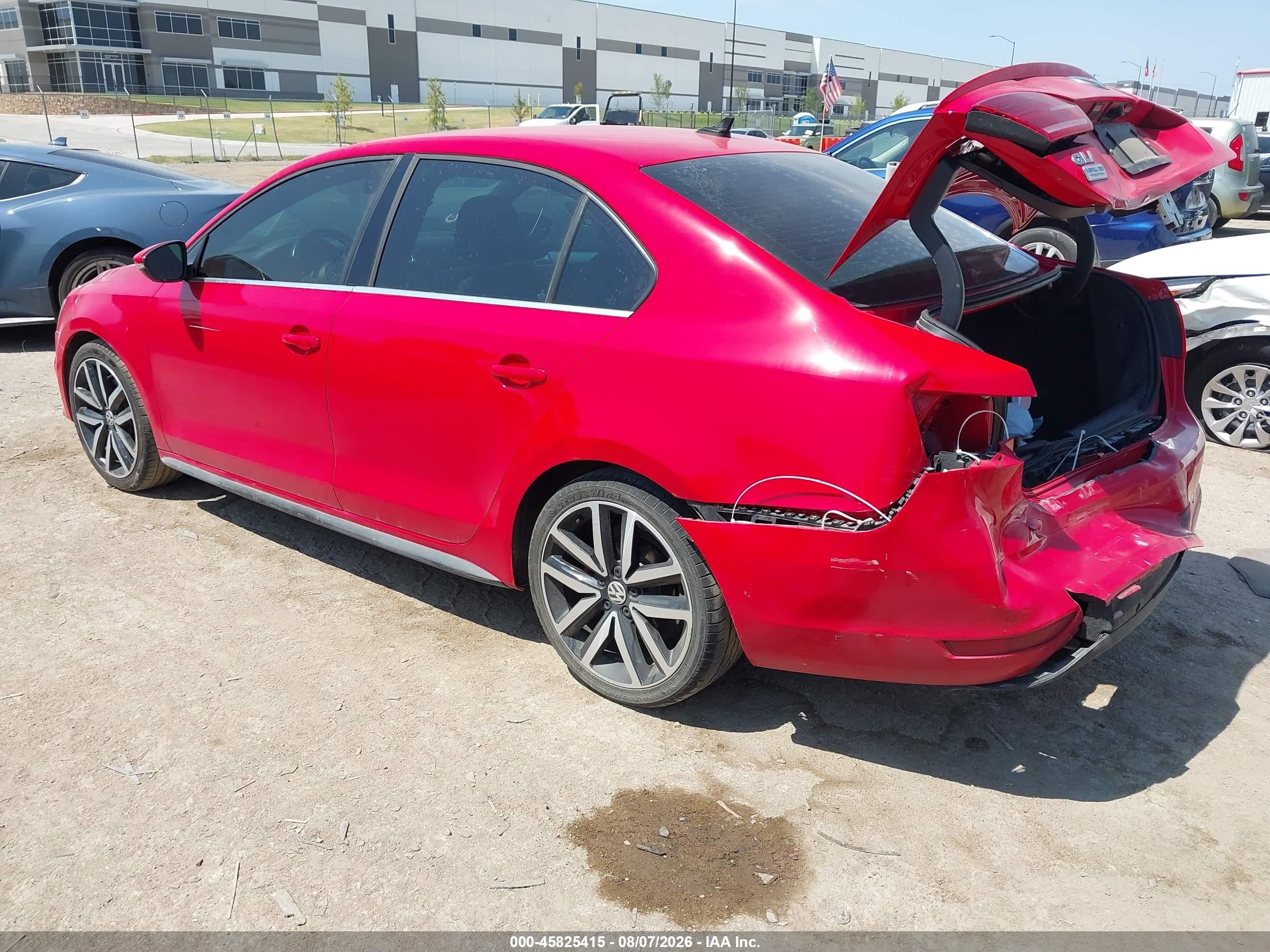 2013 Volkswagen Jetta Gli Autobahn W/nav Red vin: 3VW5T7AJXDM451546