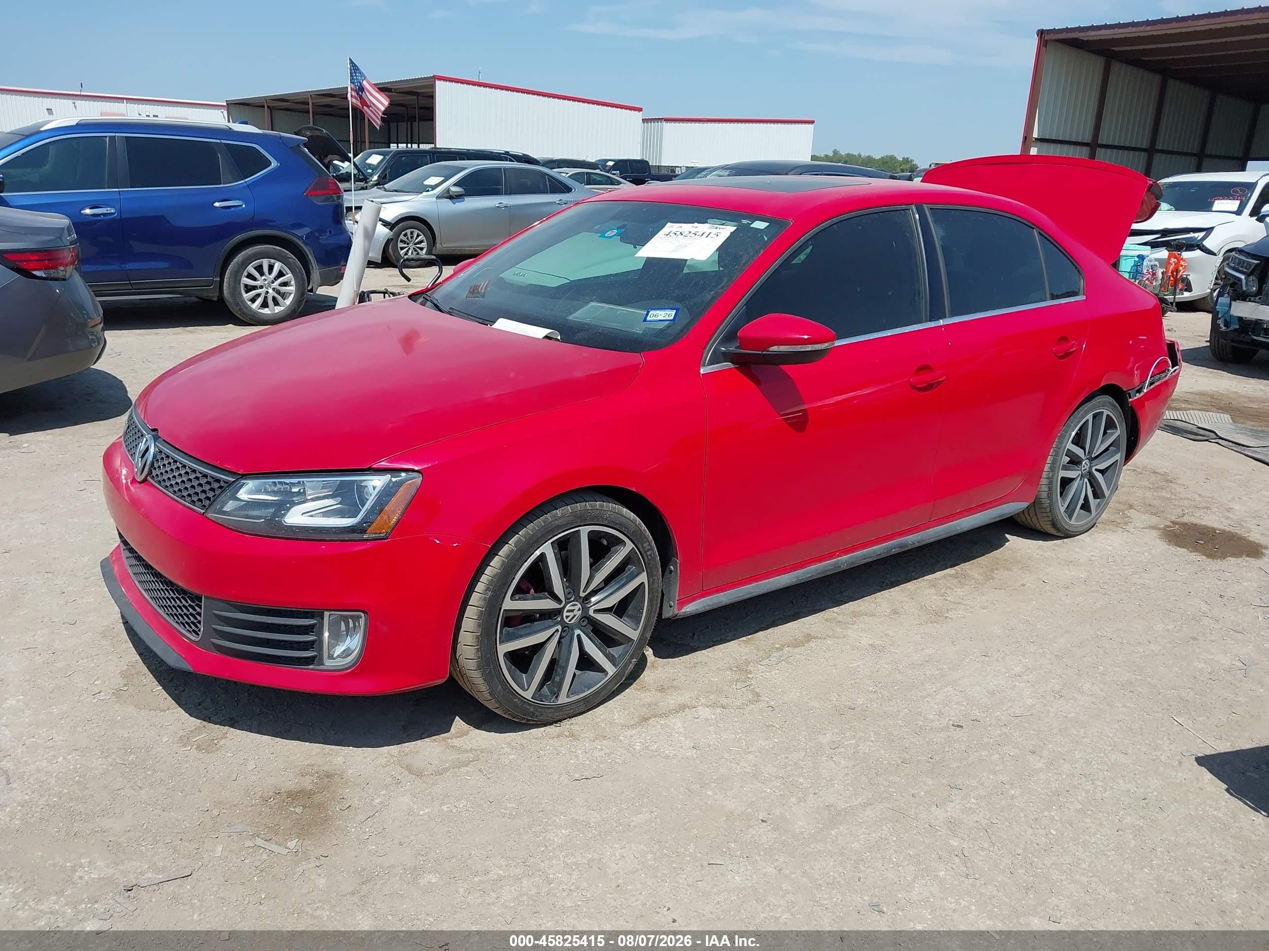 2013 Volkswagen Jetta Gli Autobahn W/nav Red vin: 3VW5T7AJXDM451546