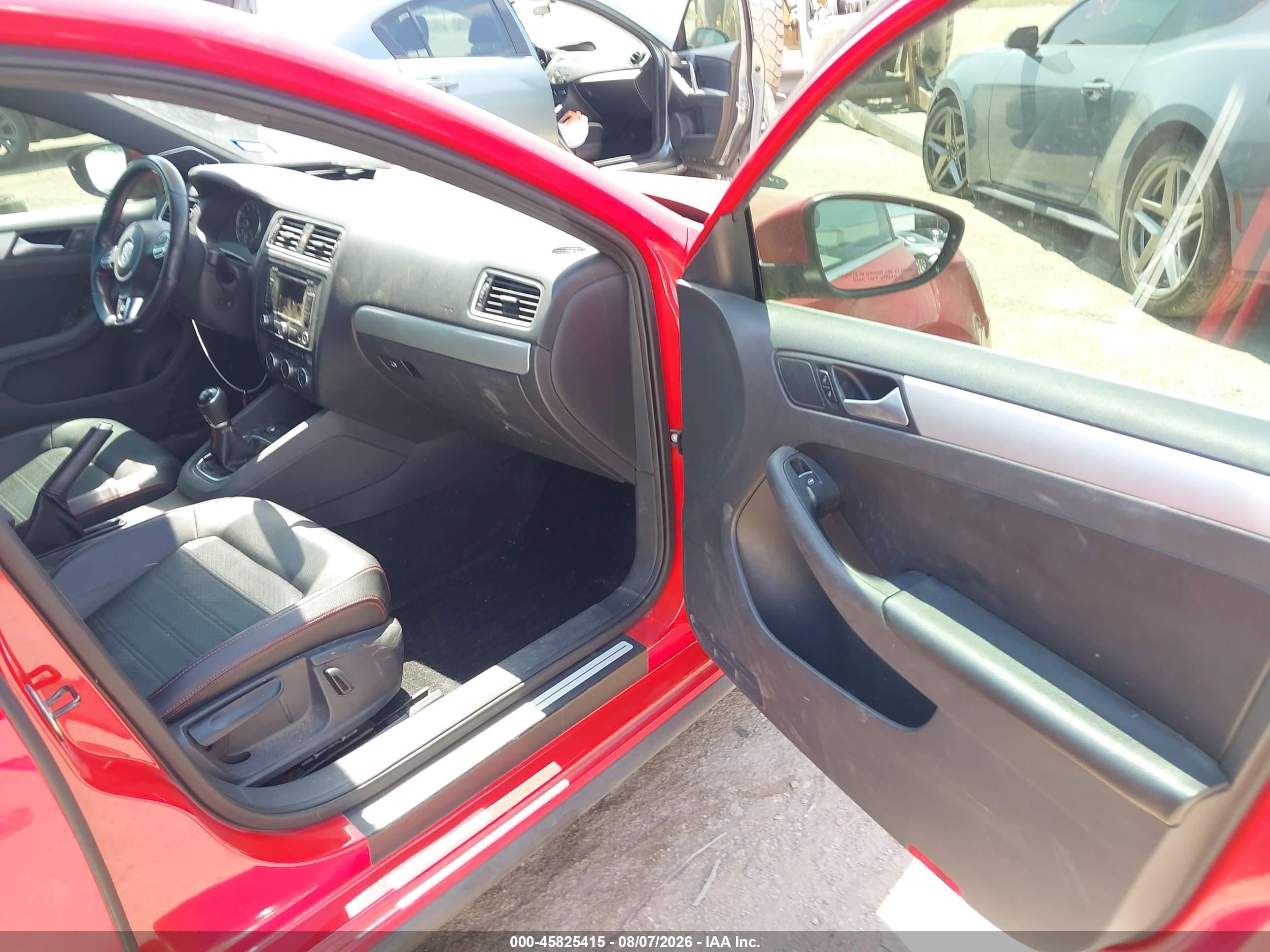 2013 Volkswagen Jetta Gli Autobahn W/nav Red vin: 3VW5T7AJXDM451546
