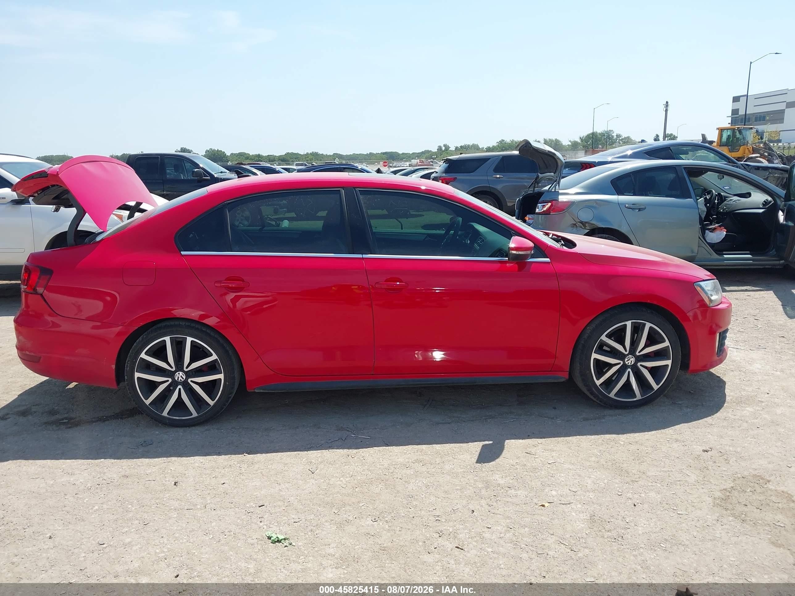 2013 Volkswagen Jetta Gli Autobahn W/nav Red vin: 3VW5T7AJXDM451546