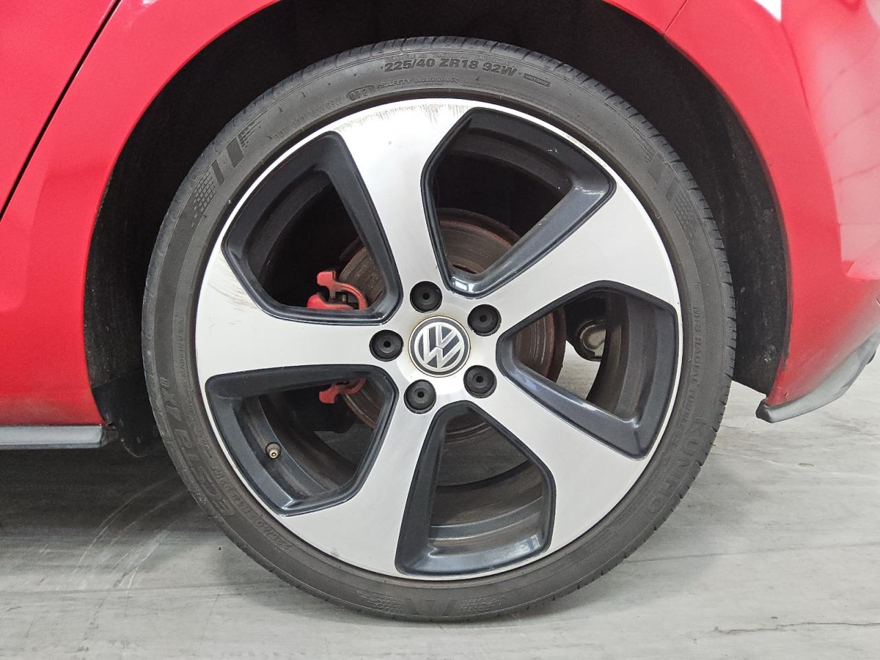 2015 Volkswagen Gti Red vin: 3VW5T7AU0FM028357 Damage: Left Rear Wheel, Curb Rash, 8 To 9 Inches
