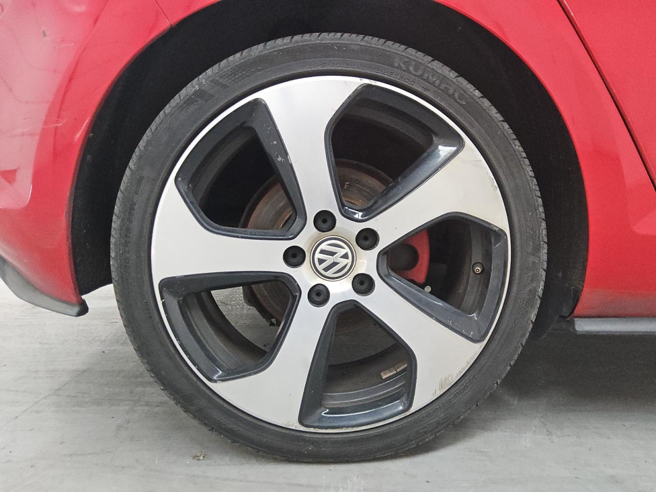 2015 Volkswagen Gti Red vin: 3VW5T7AU0FM028357 Damage: Right Rear Wheel, Curb Rash, > 12 Inches