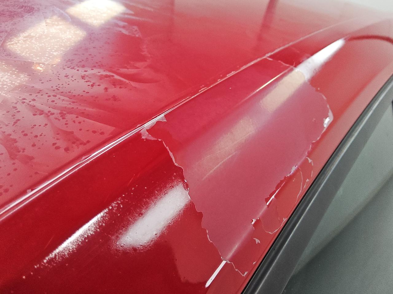 2015 Volkswagen Gti Red vin: 3VW5T7AU0FM028357 Damage: Left Drip Rail, Peeling, 5 To 6 Inches