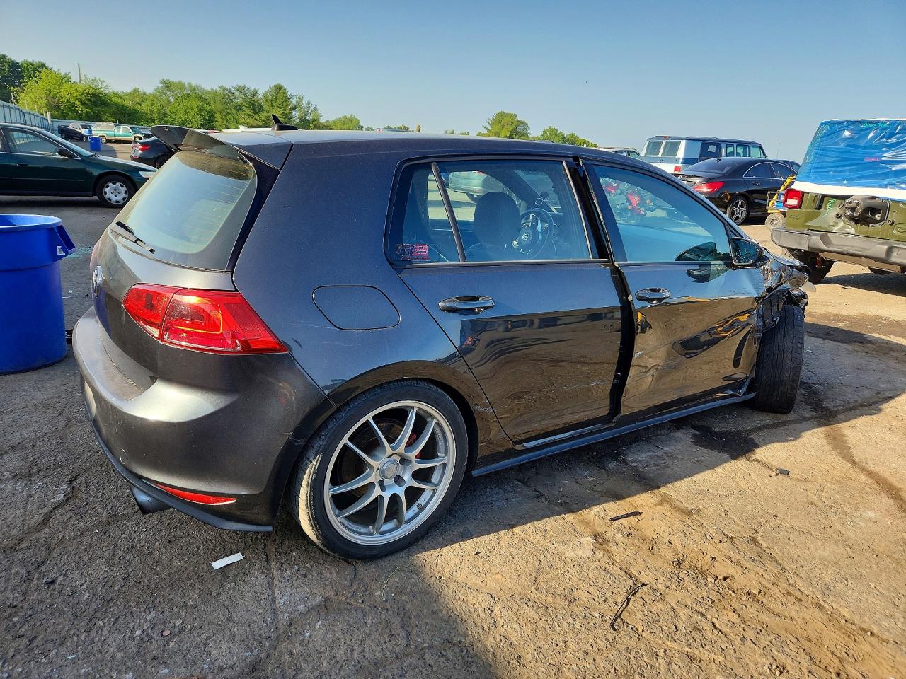 2015 Volkswagen Gti Black vin: 3VW5T7AU1FM095517