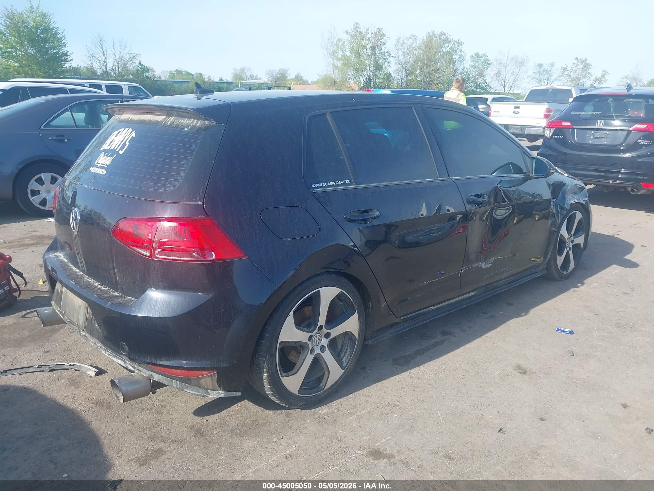 2015 Volkswagen Golf Gti 2.0t S 4-door Black vin: 3VW5T7AU2FM003279
