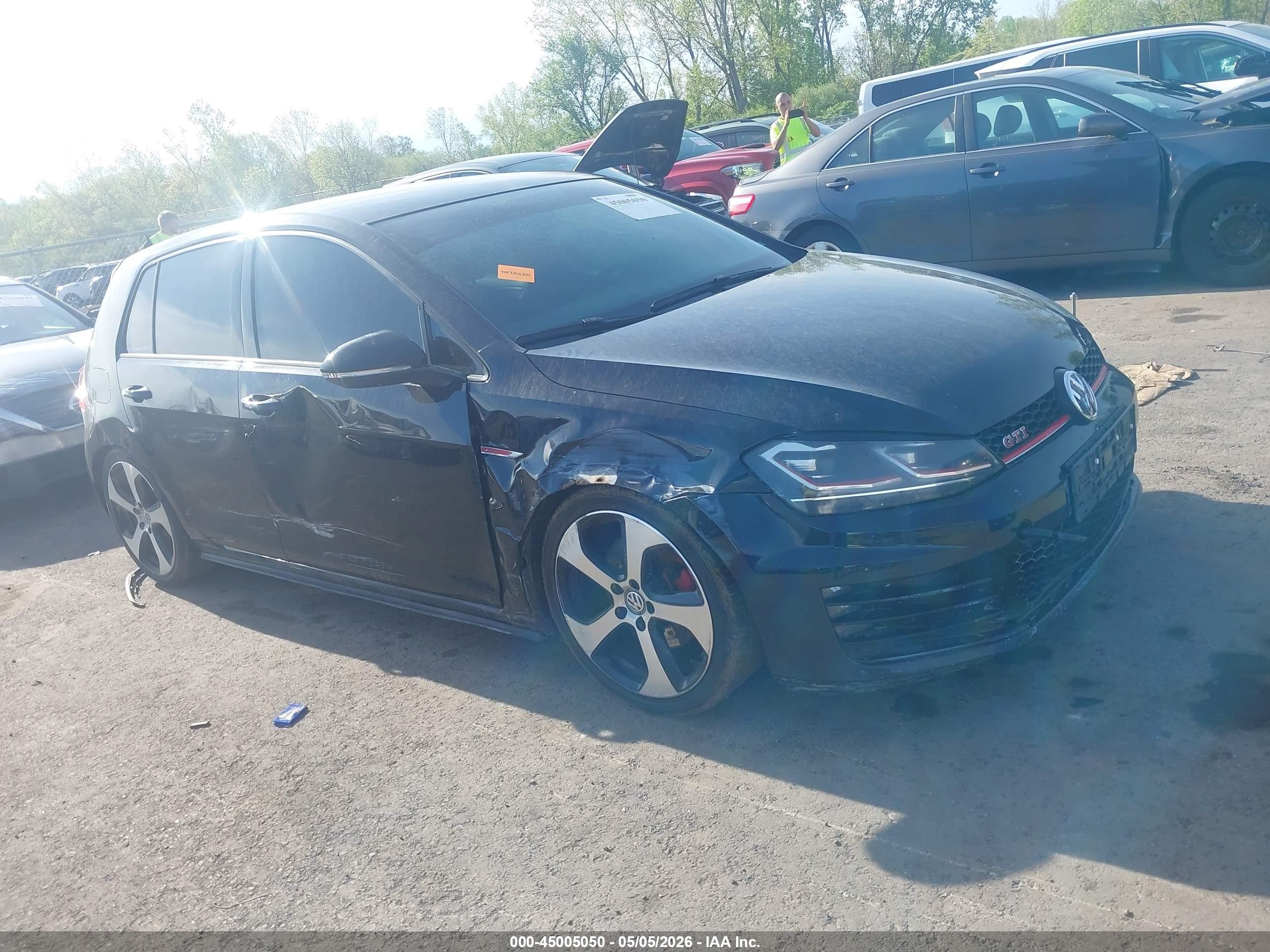 2015 Volkswagen Golf Gti 2.0t S 4-door Black vin: 3VW5T7AU2FM003279