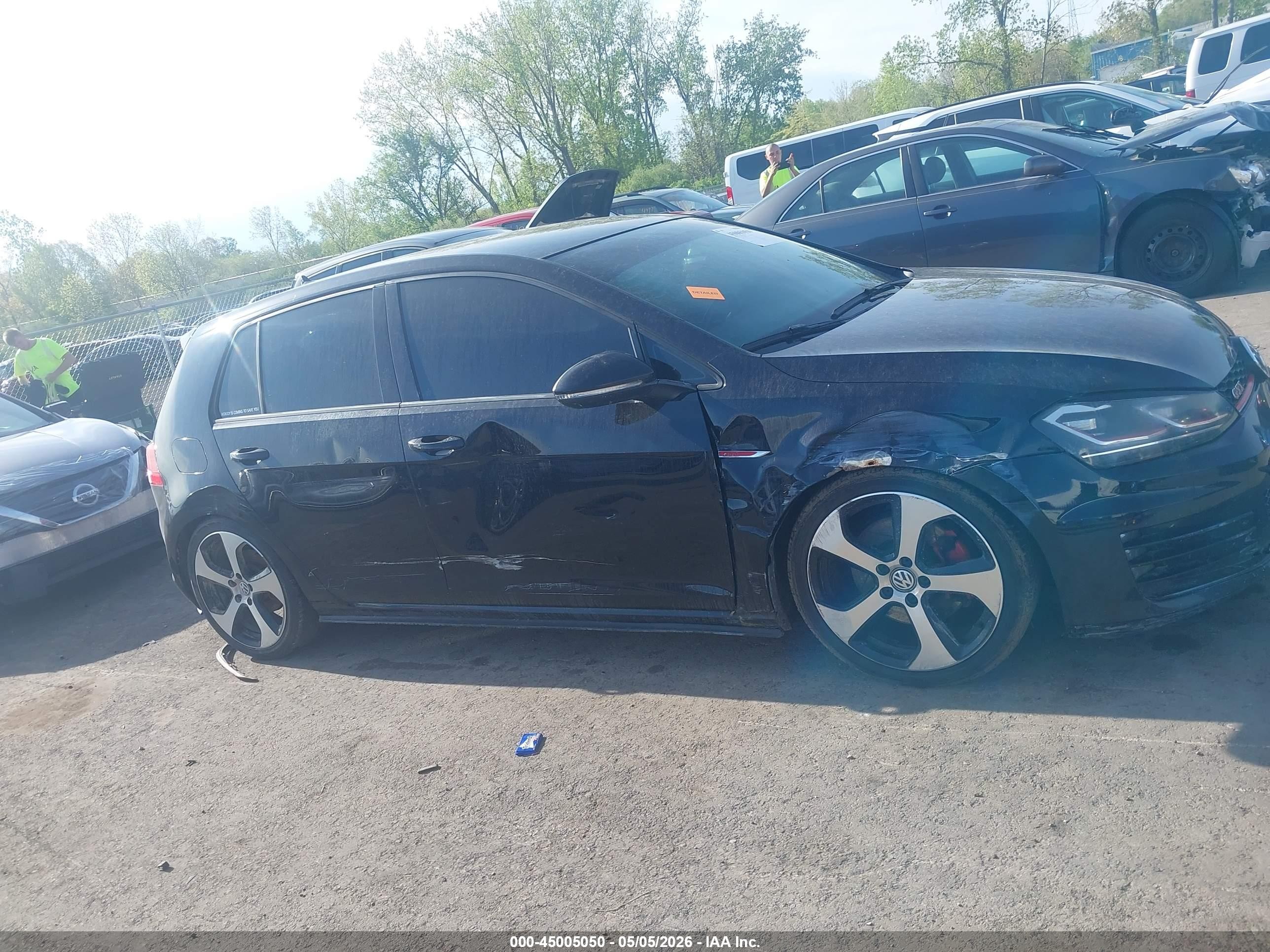2015 Volkswagen Golf Gti 2.0t S 4-door Black vin: 3VW5T7AU2FM003279