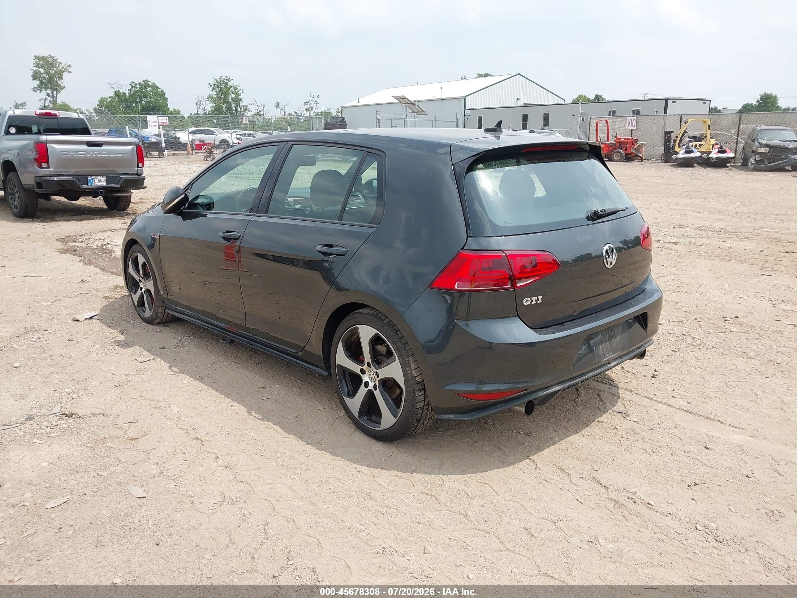 2015 Volkswagen Golf Gti 2.0t Autobahn 4-door Серый vin: 3VW5T7AU2FM017781