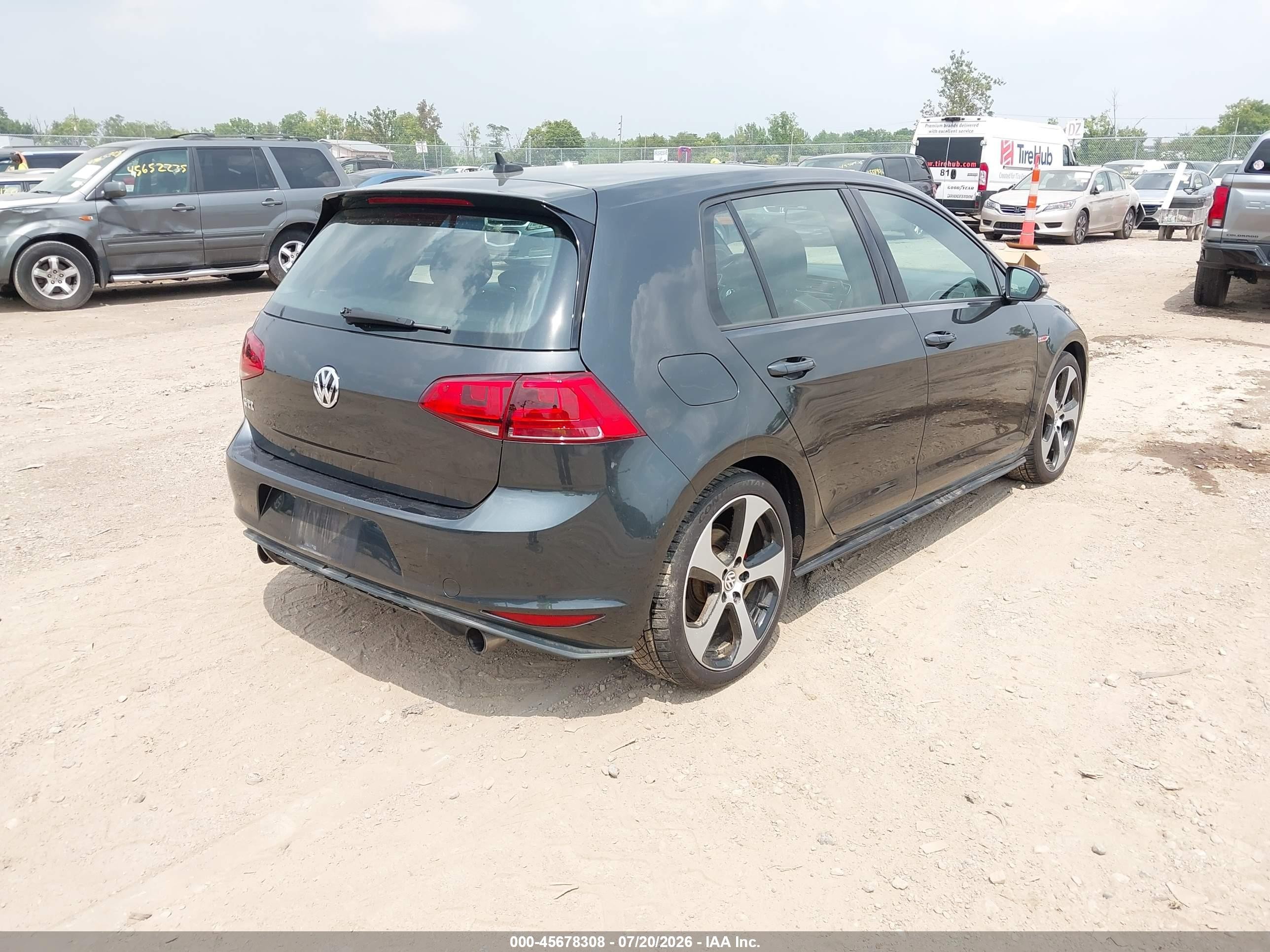 2015 Volkswagen Golf Gti 2.0t Autobahn 4-door Серый vin: 3VW5T7AU2FM017781
