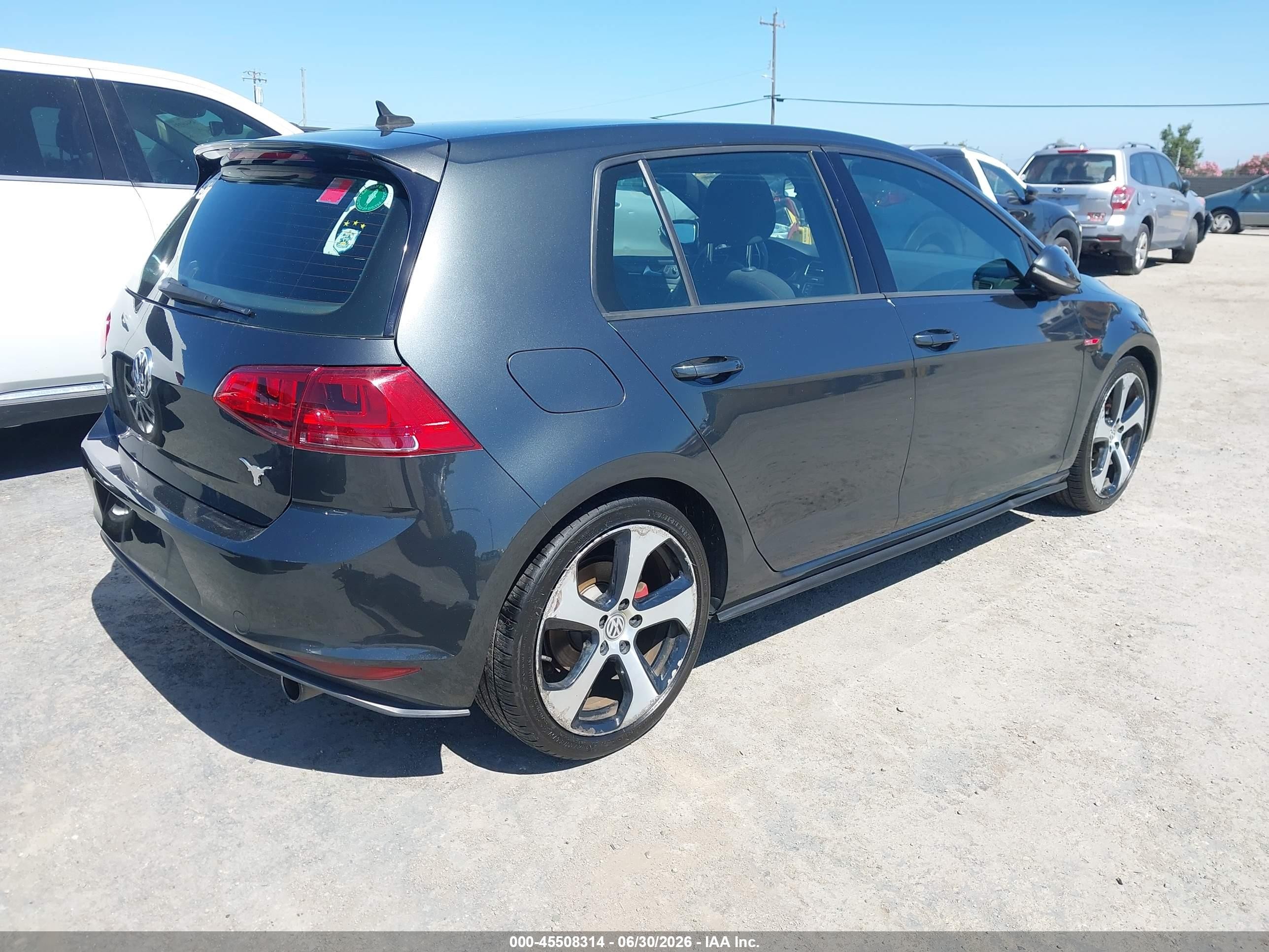 2015 Volkswagen Golf Gti 2.0t S 4-door Gray vin: 3VW5T7AU4FM062365