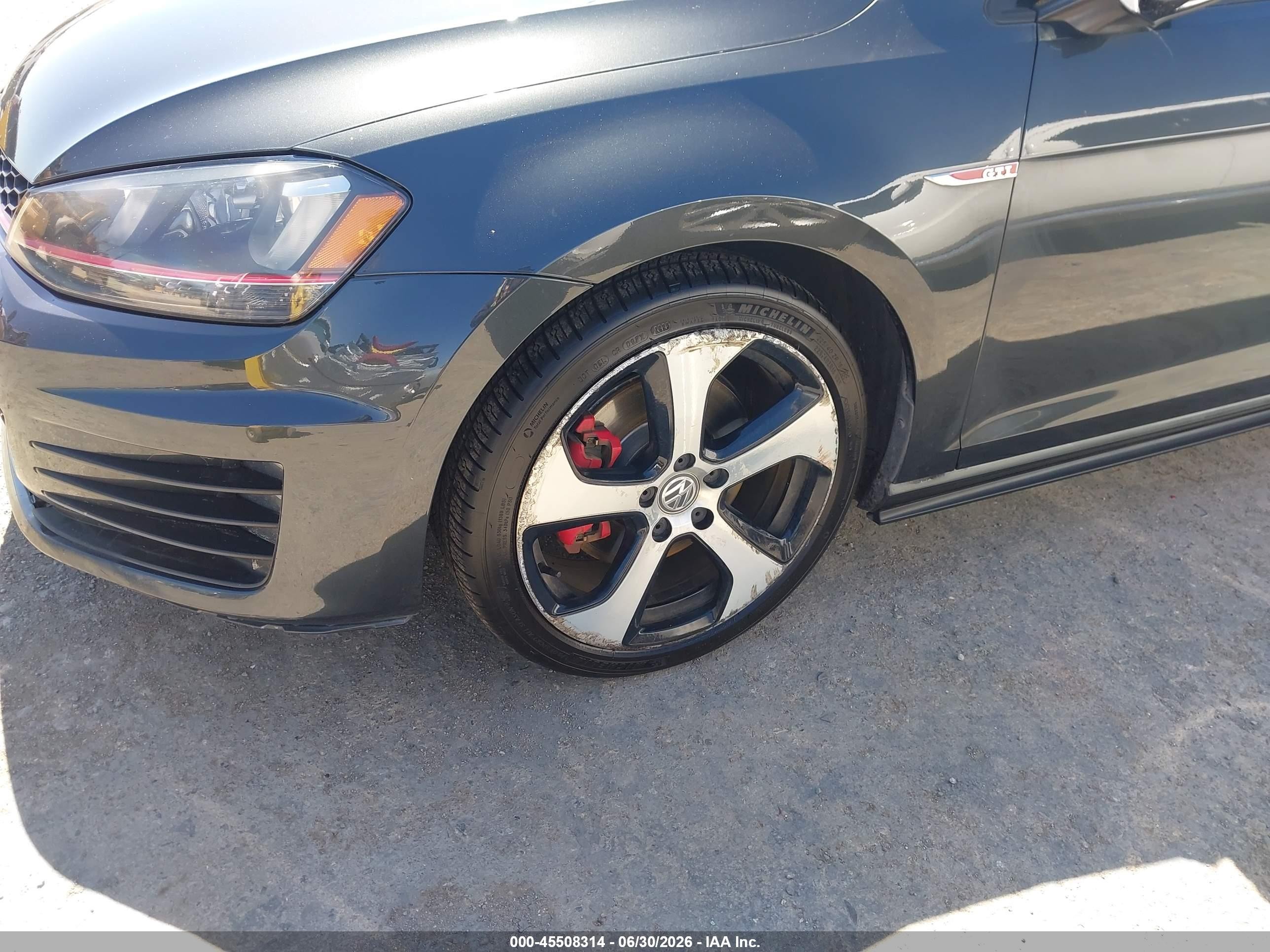 2015 Volkswagen Golf Gti 2.0t S 4-door Gray vin: 3VW5T7AU4FM062365