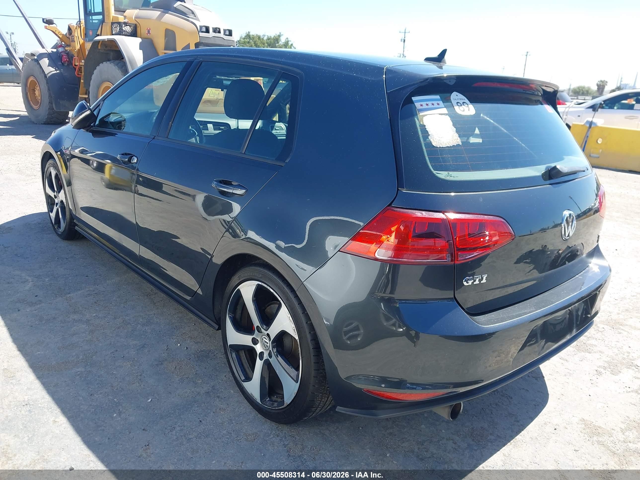 2015 Volkswagen Golf Gti 2.0t S 4-door Gray vin: 3VW5T7AU4FM062365