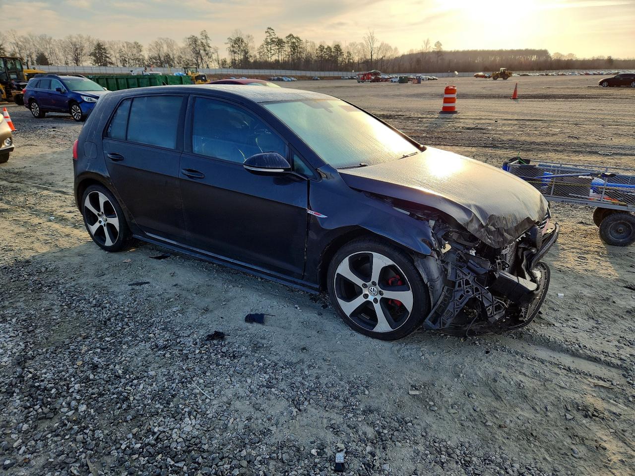 2015 Volkswagen Gti Черный vin: 3VW5T7AU5FM002076