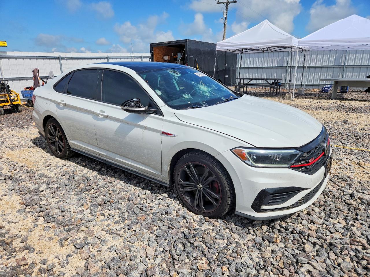 2019 Volkswagen Jetta Gli White vin: 3VW5T7BU9KM177715
