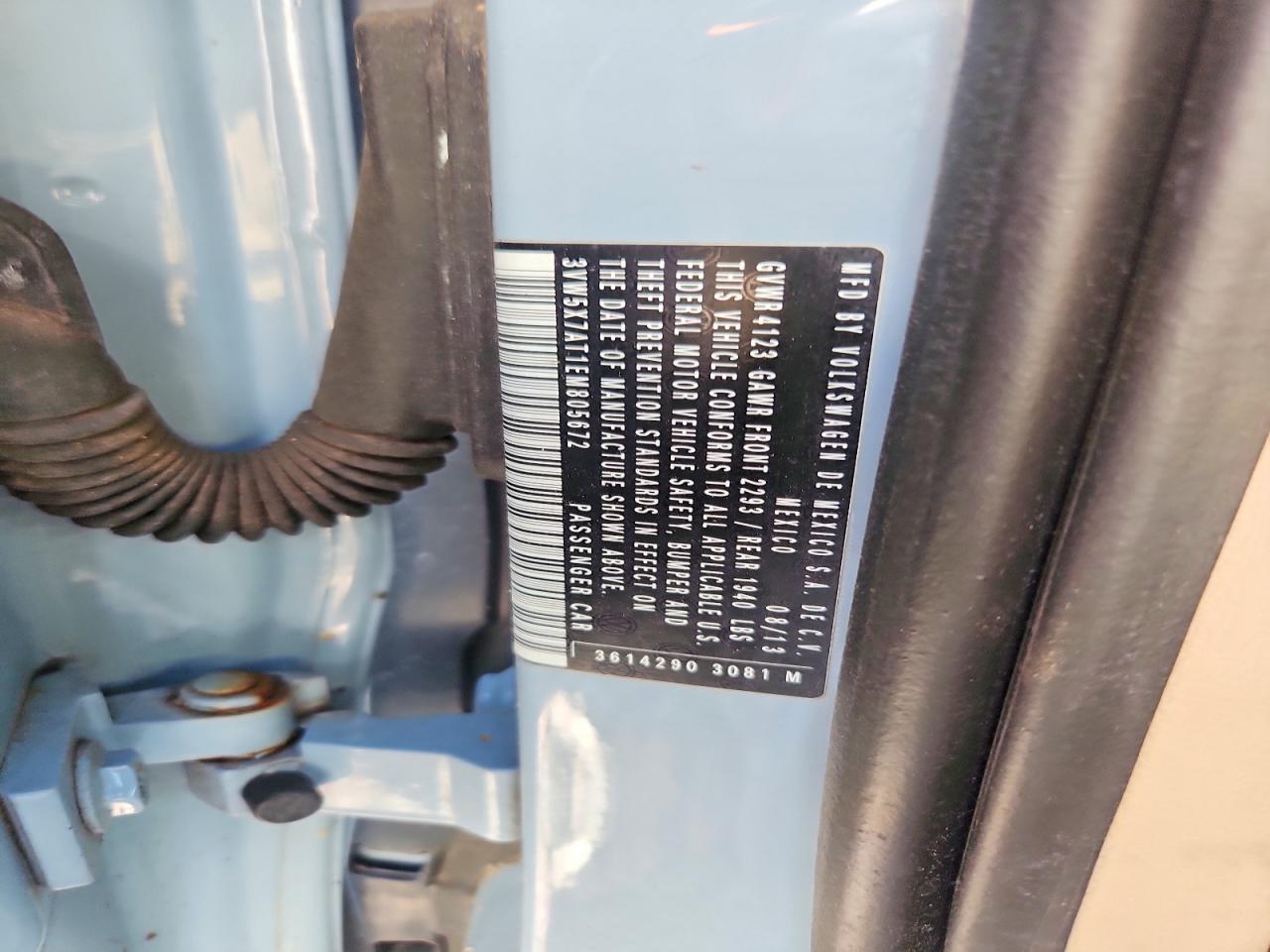 2014 Volkswagen Beetle Blue vin: 3VW5X7AT1EM805672