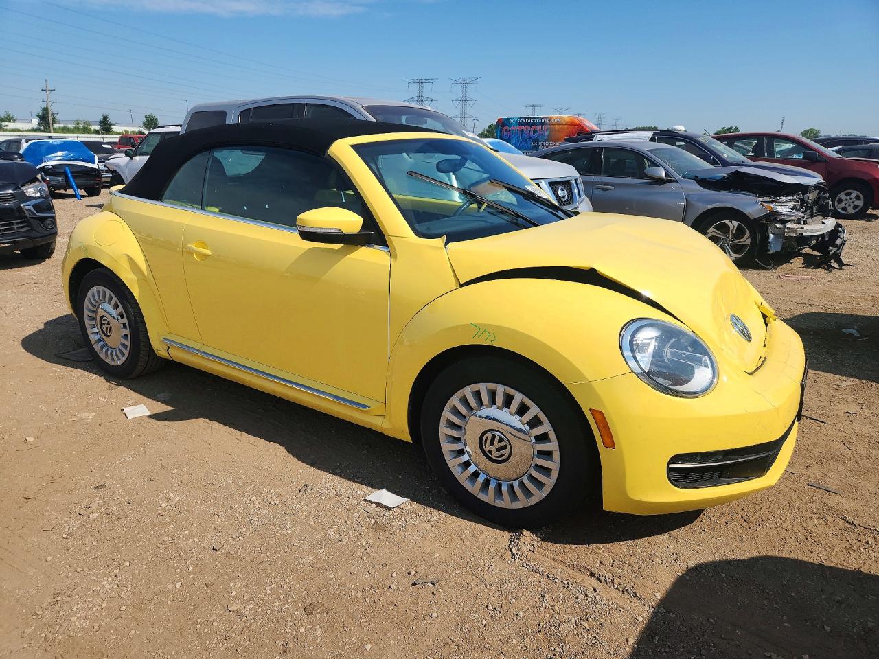 2013 Volkswagen Beetle Желтый vin: 3VW5X7AT6DM821459