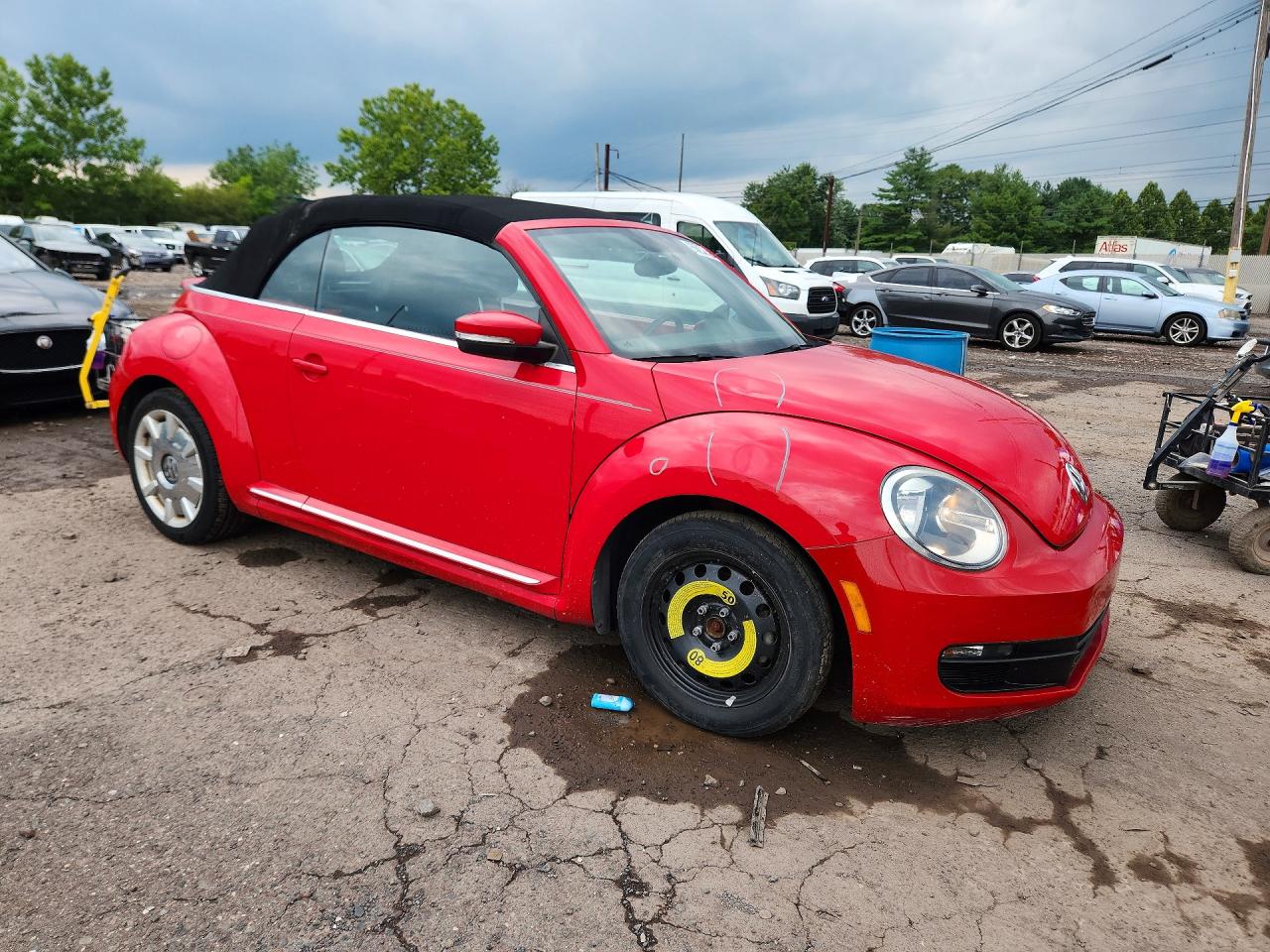 2013 Volkswagen Beetle Red vin: 3VW5X7AT7DM816156