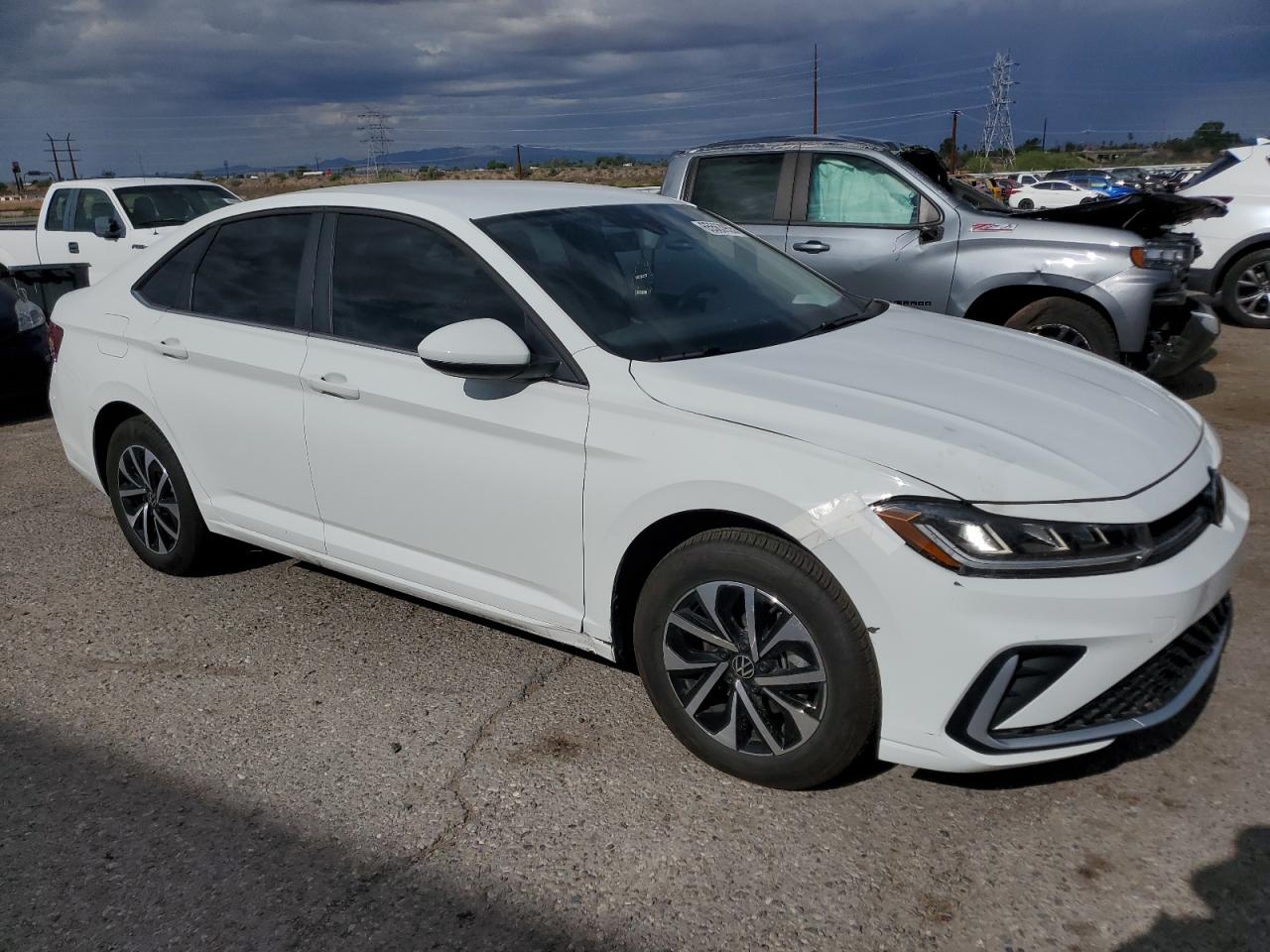 2025 Volkswagen Jetta S Белый vin: 3VW5X7BU7SM048635