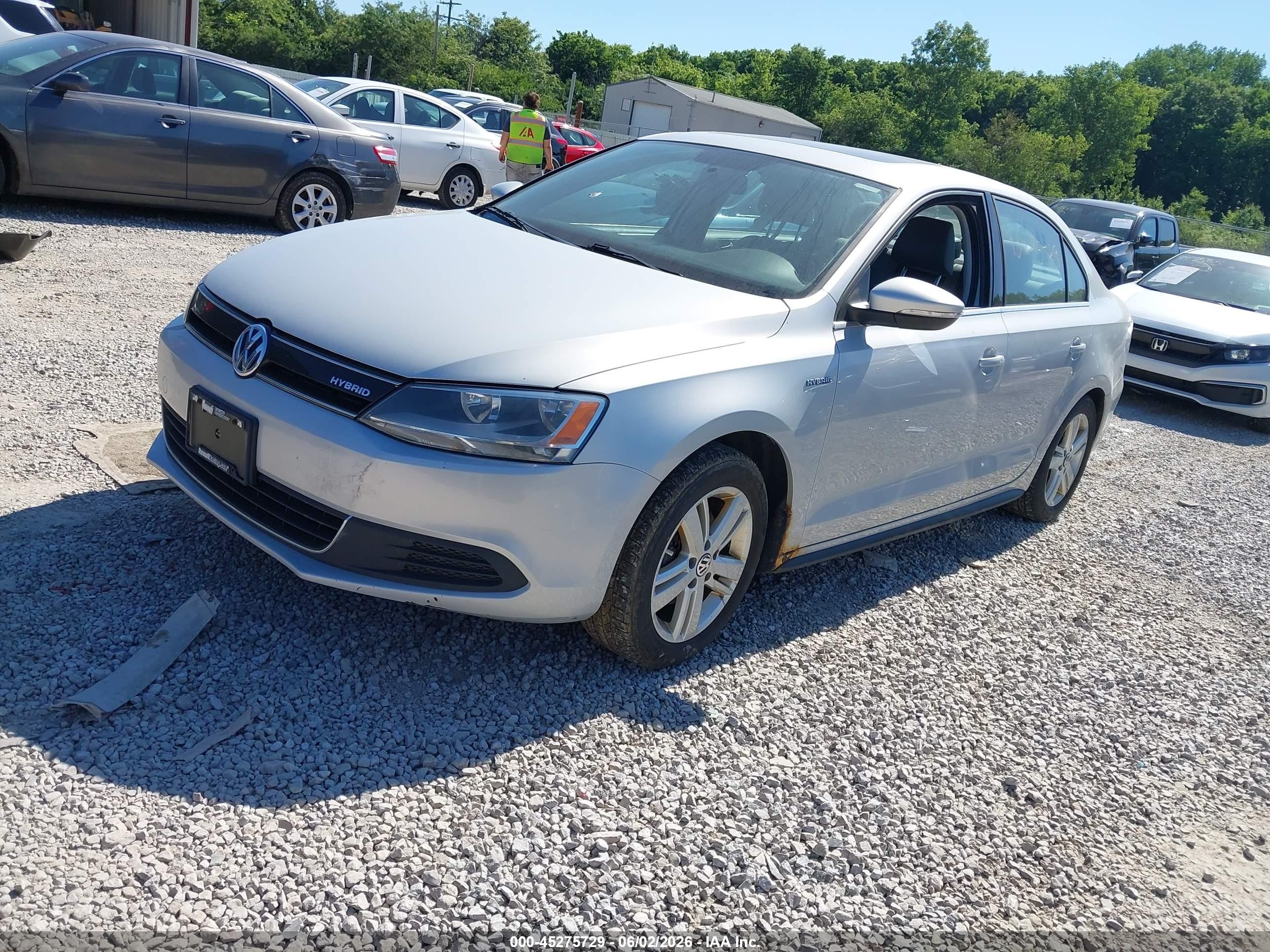 2013 Volkswagen Jetta Hybrid Sel Silver vin: 3VW637AJ1DM225903