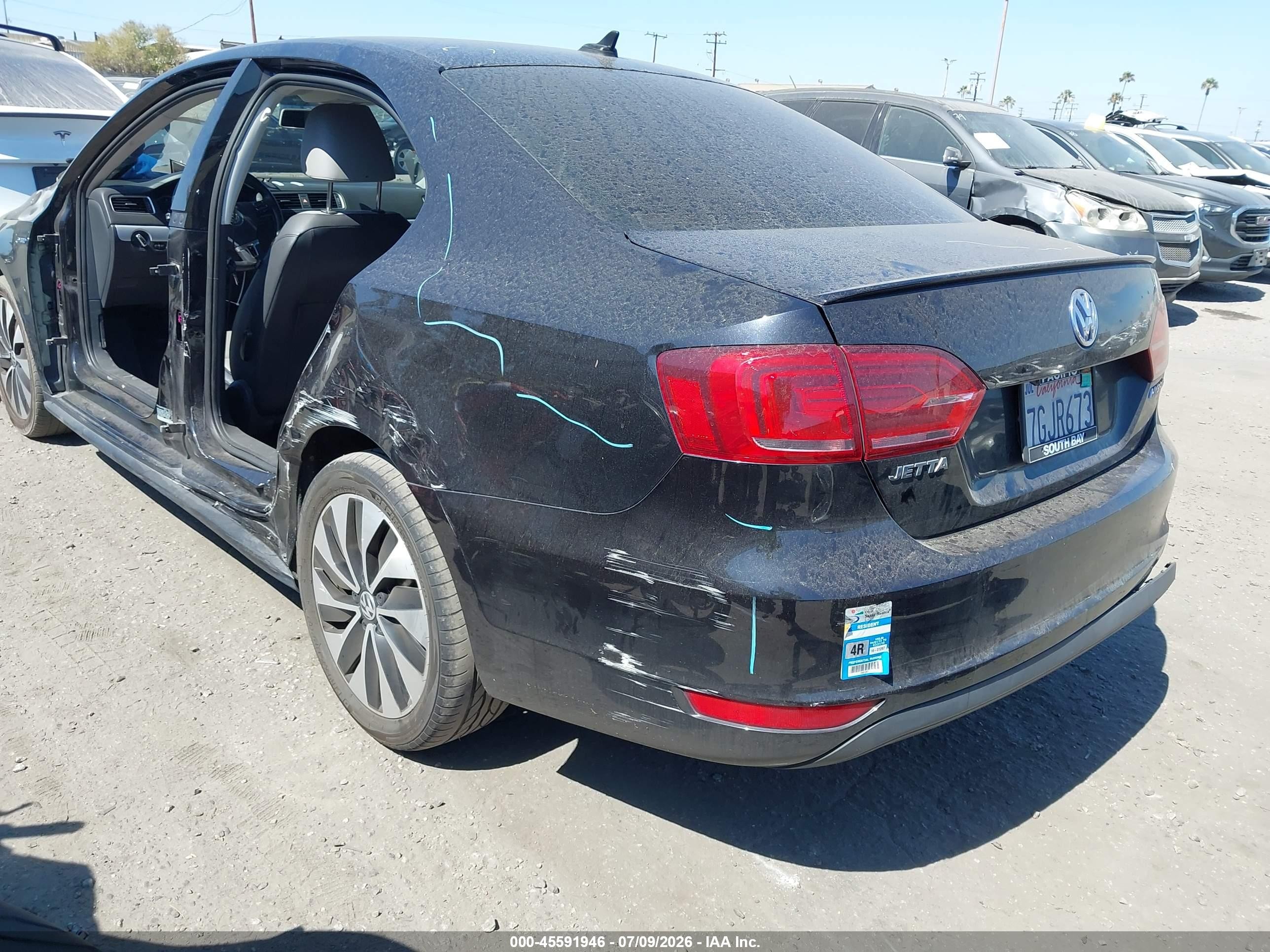 2014 Volkswagen Jetta Hybrid Sel Premium Black vin: 3VW637AJ1EM299369