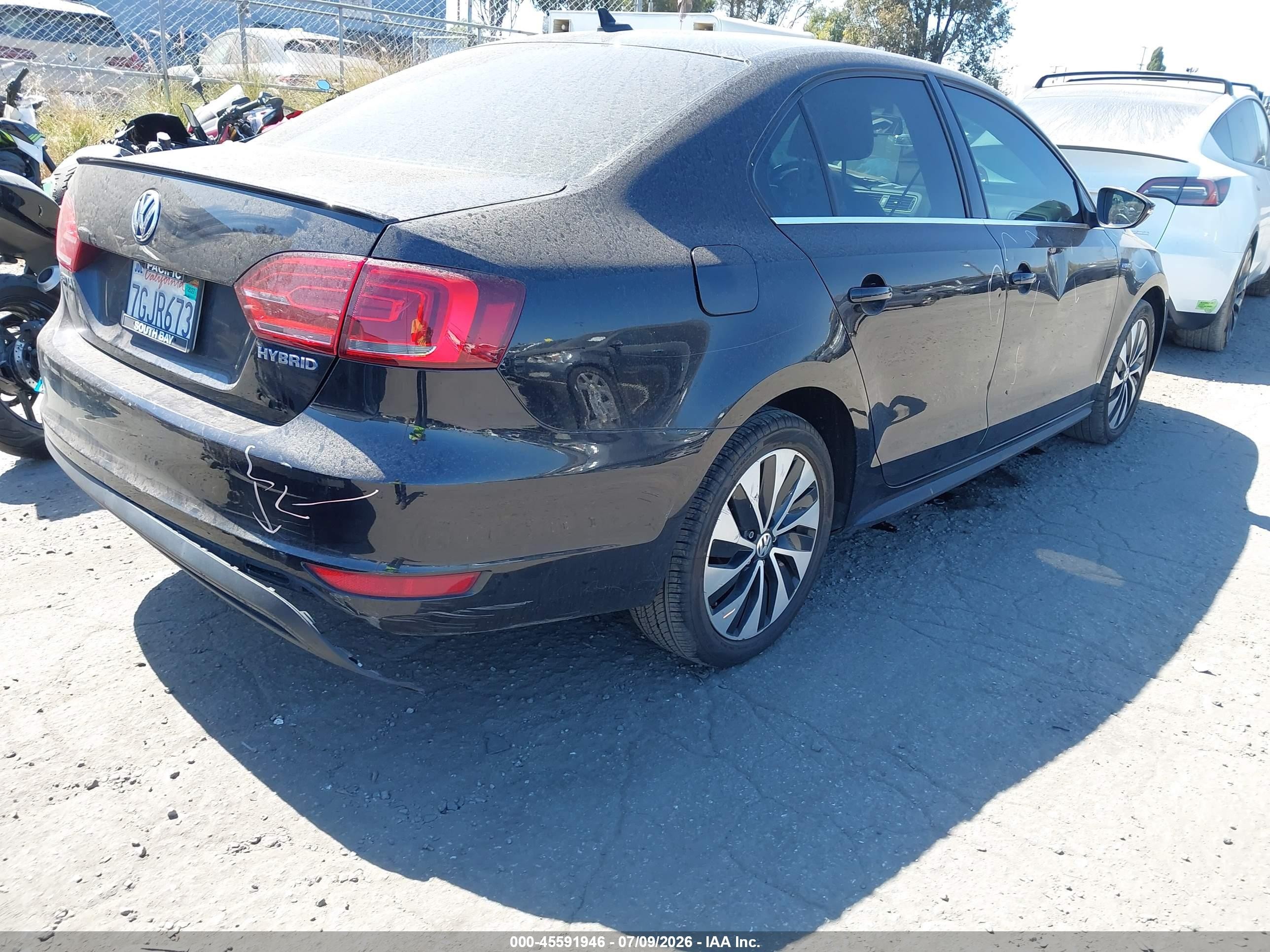 2014 Volkswagen Jetta Hybrid Sel Premium Black vin: 3VW637AJ1EM299369