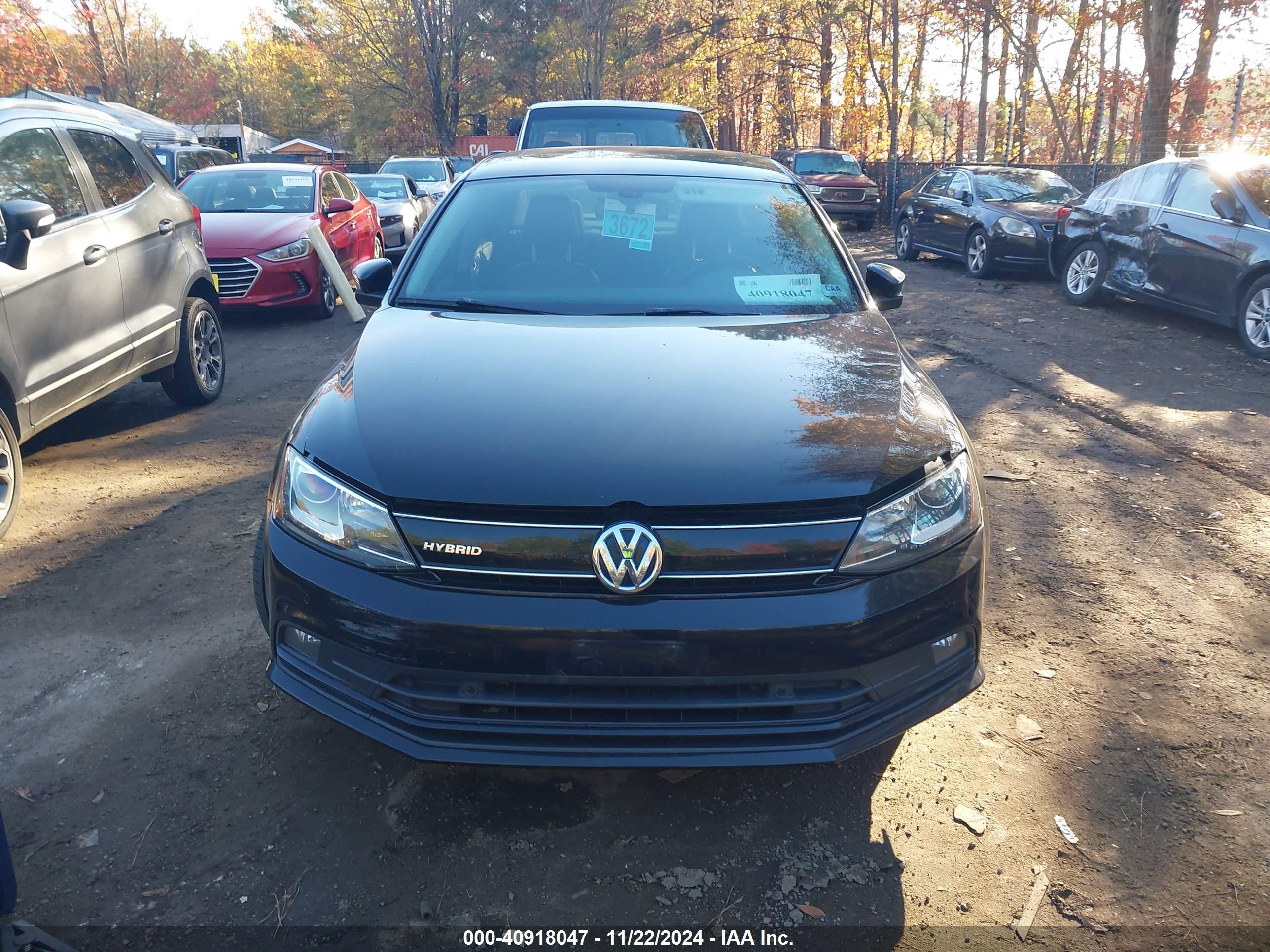 2015 Volkswagen Jetta Hybrid Sel Premium Черный vin: 3VW637AJ1FM412559
