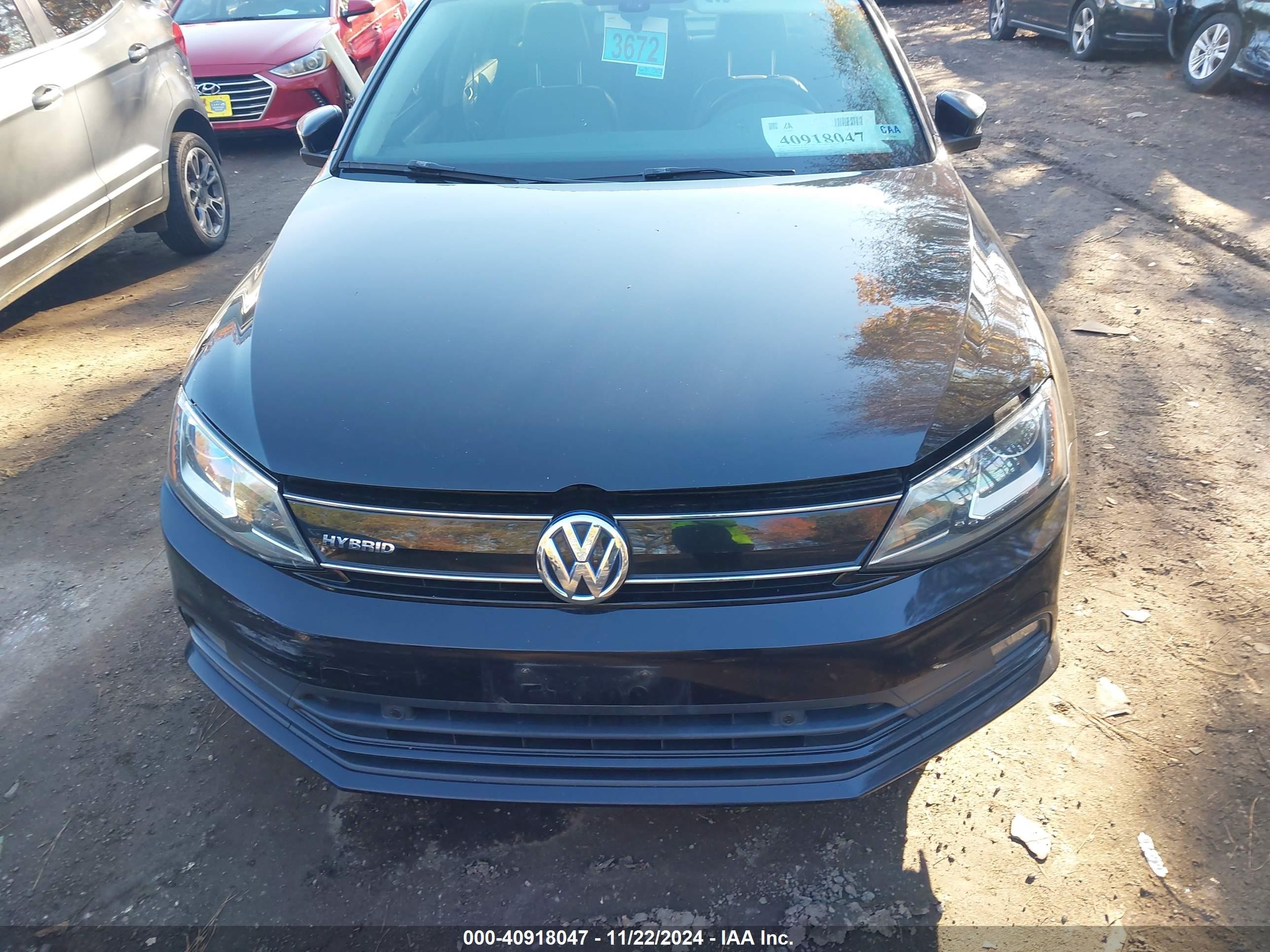 2015 Volkswagen Jetta Hybrid Sel Premium Черный vin: 3VW637AJ1FM412559