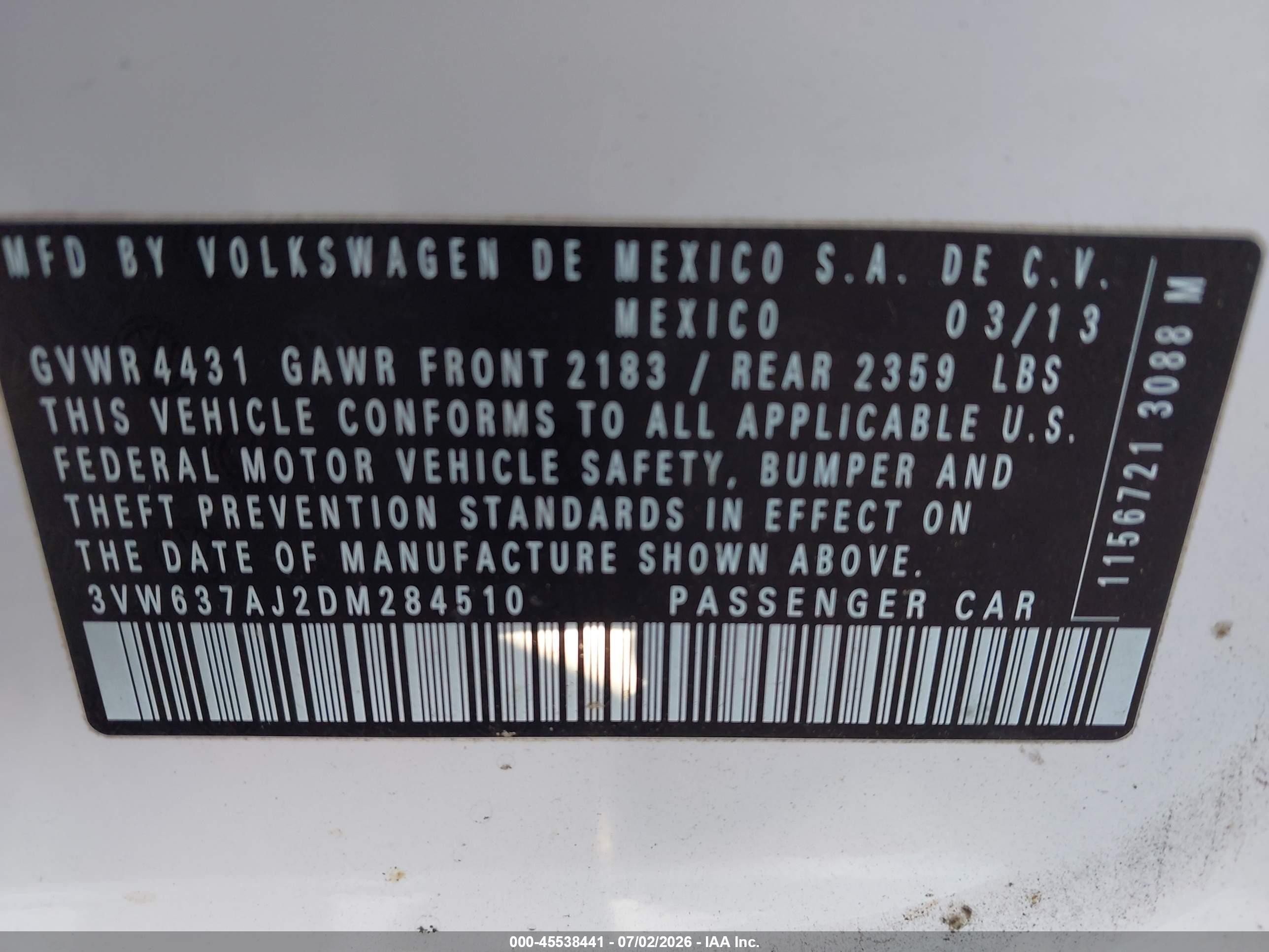 2013 Volkswagen Jetta Hybrid Sel Premium White vin: 3VW637AJ2DM284510