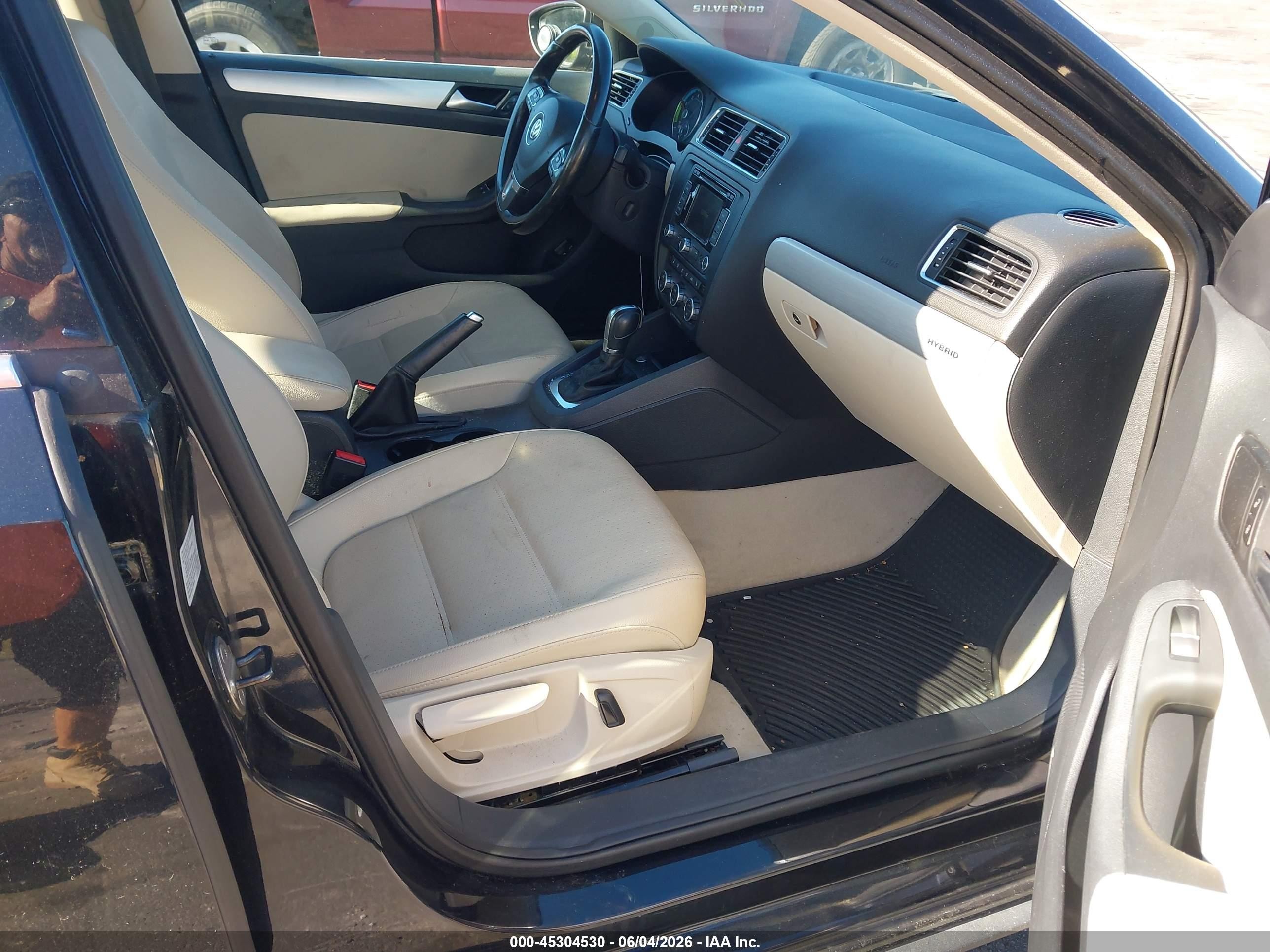 2013 Volkswagen Jetta Hybrid Sel Черный vin: 3VW637AJ2DM286466